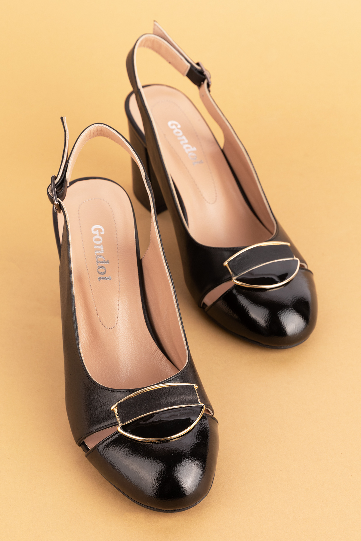 Gondol Hakiki Deri Toka Detaylı Şık Topuklu Ayakkabı ast.6725 - Görsel 3