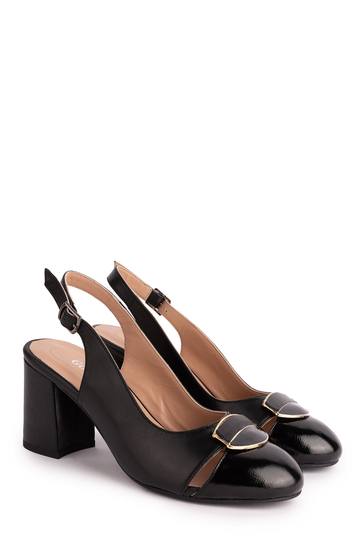 Gondol Hakiki Deri Toka Detaylı Şık Topuklu Ayakkabı ast.6725 - Görsel 9