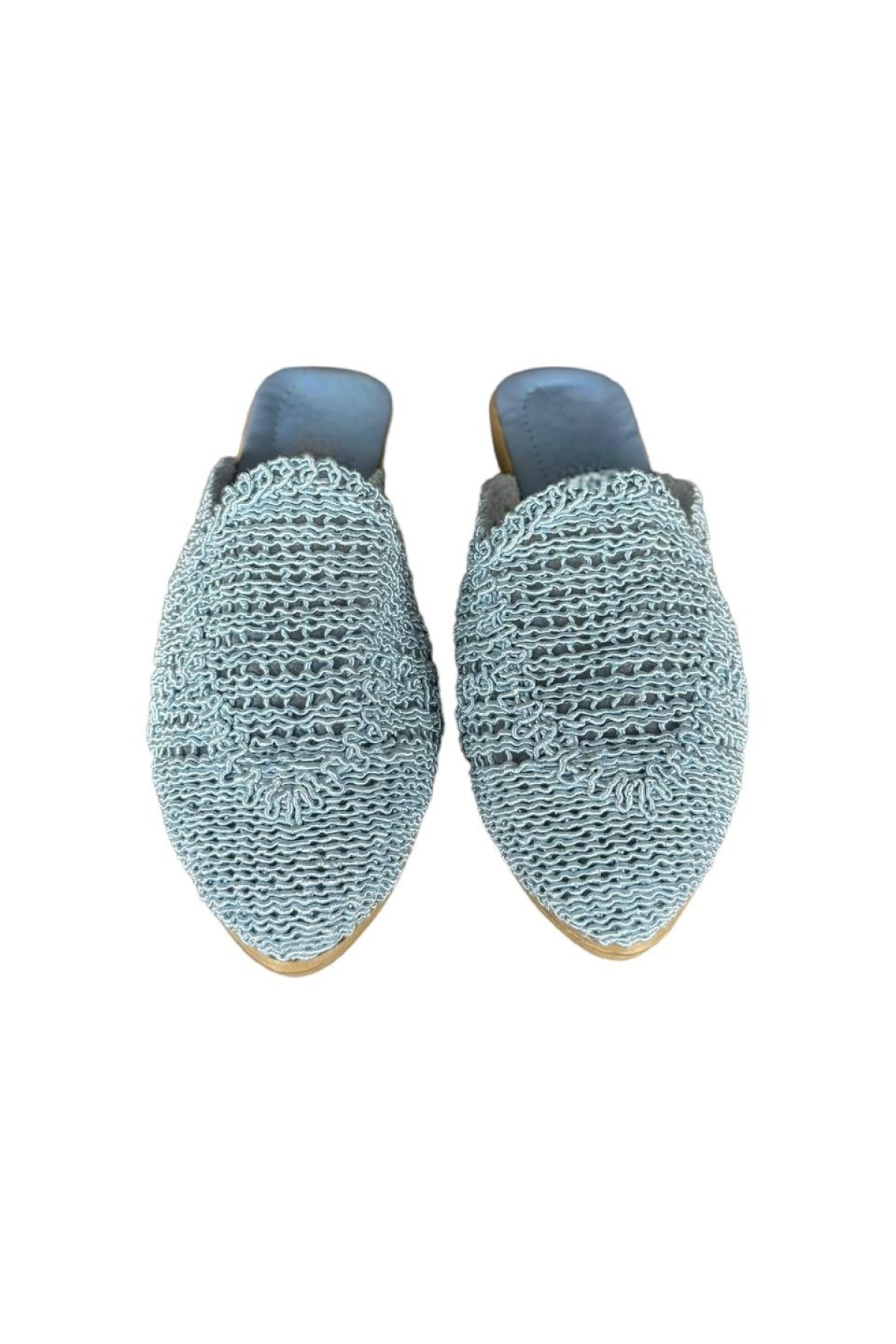 Kadın Dantel İşlemeli Terlik MAVİ - Görsel 5