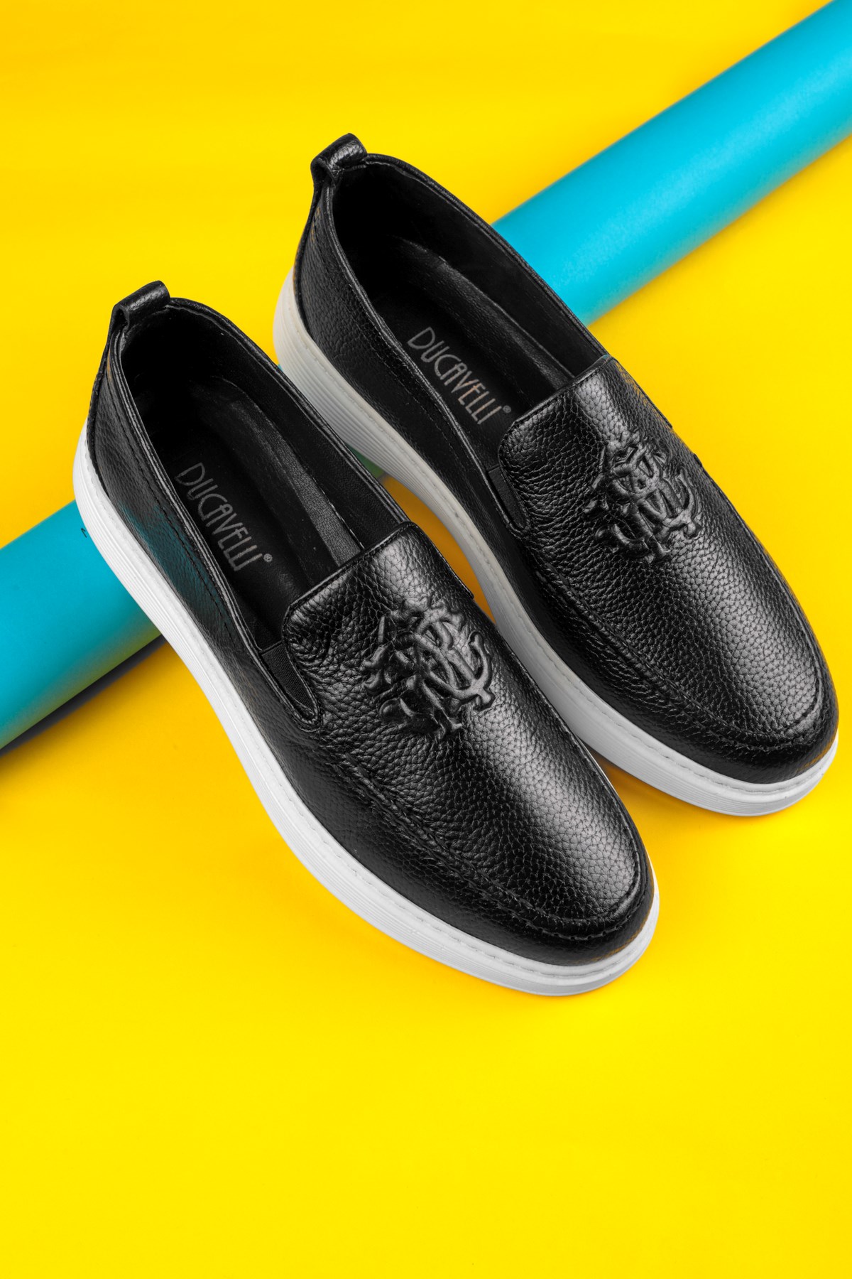 Stamped Hakiki Deri Erkek Günlük Ayakkabı, Loafer Ayakkabı, Hafif Ayakkabı - Görsel 5