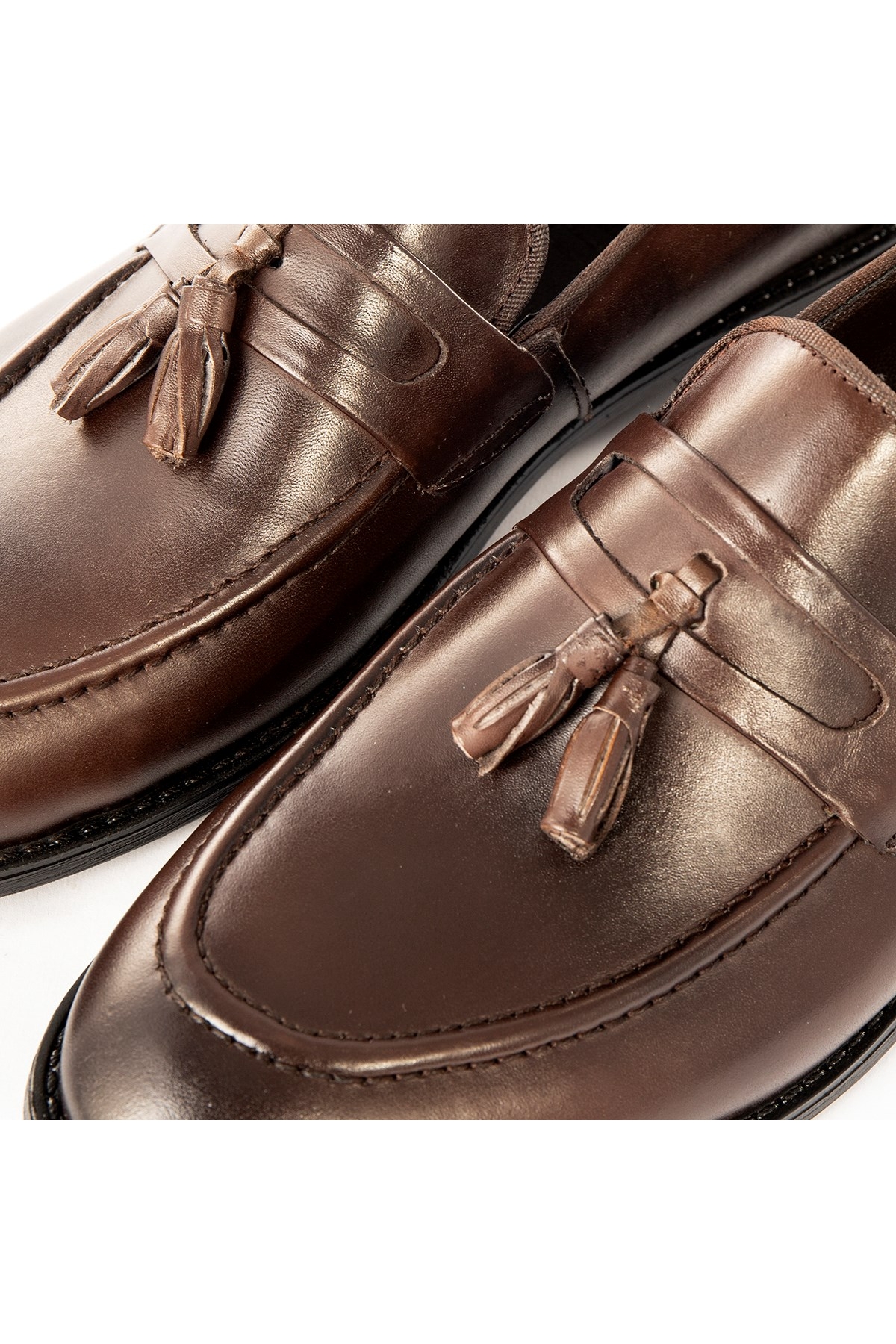 Quaste Hakiki Deri Erkek Klasik Ayakkabı, Loafer Klasik Ayakkabı, Makosen Ayakkabı - Görsel 4