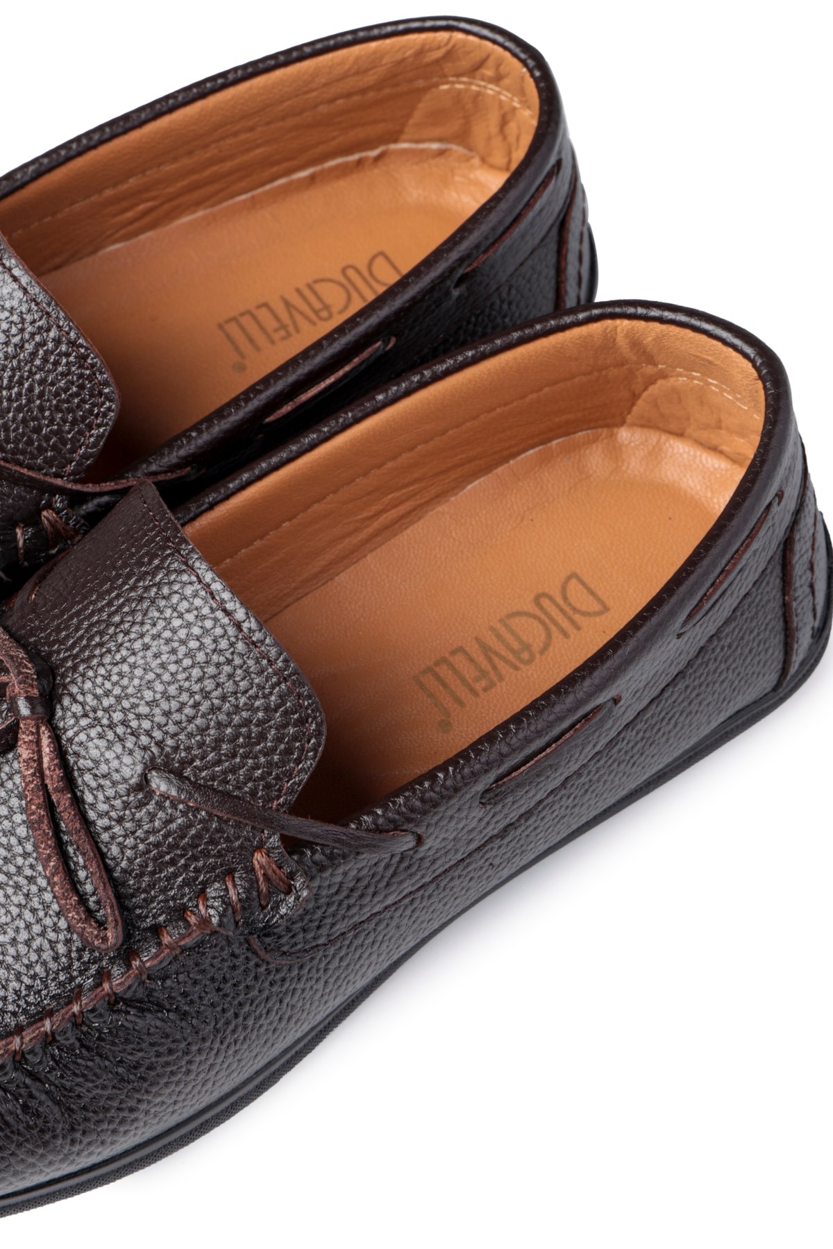 Borde Hakiki Deri Erkek Günlük Ayakkabı, Loafer Ayakkabı, Hafif Ayakkabı - Görsel 5