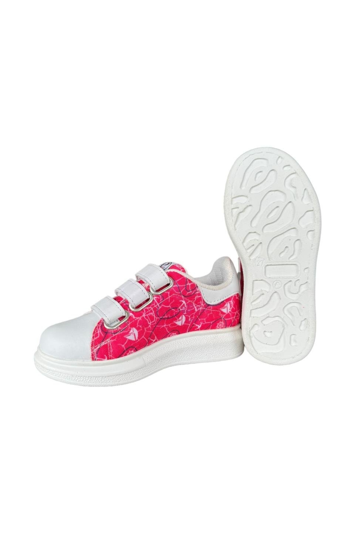 Keten Çocuk Spor Ayakkabı KIRMIZI - BEYAZ - Görsel 4