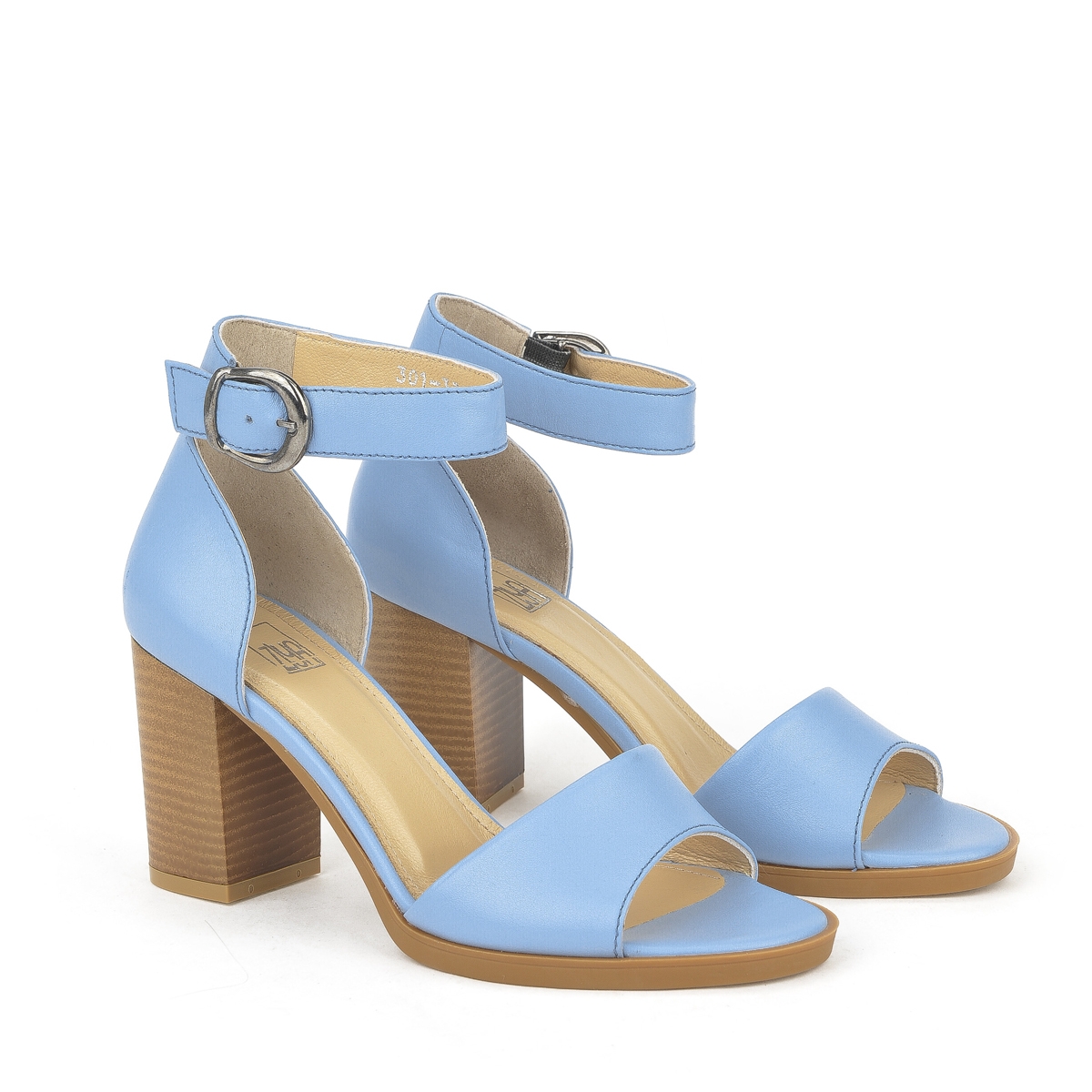 Kadın Hakiki Deri Topuklu Ayakkabı 1411003Z301 Kot Mavi - Görsel 3