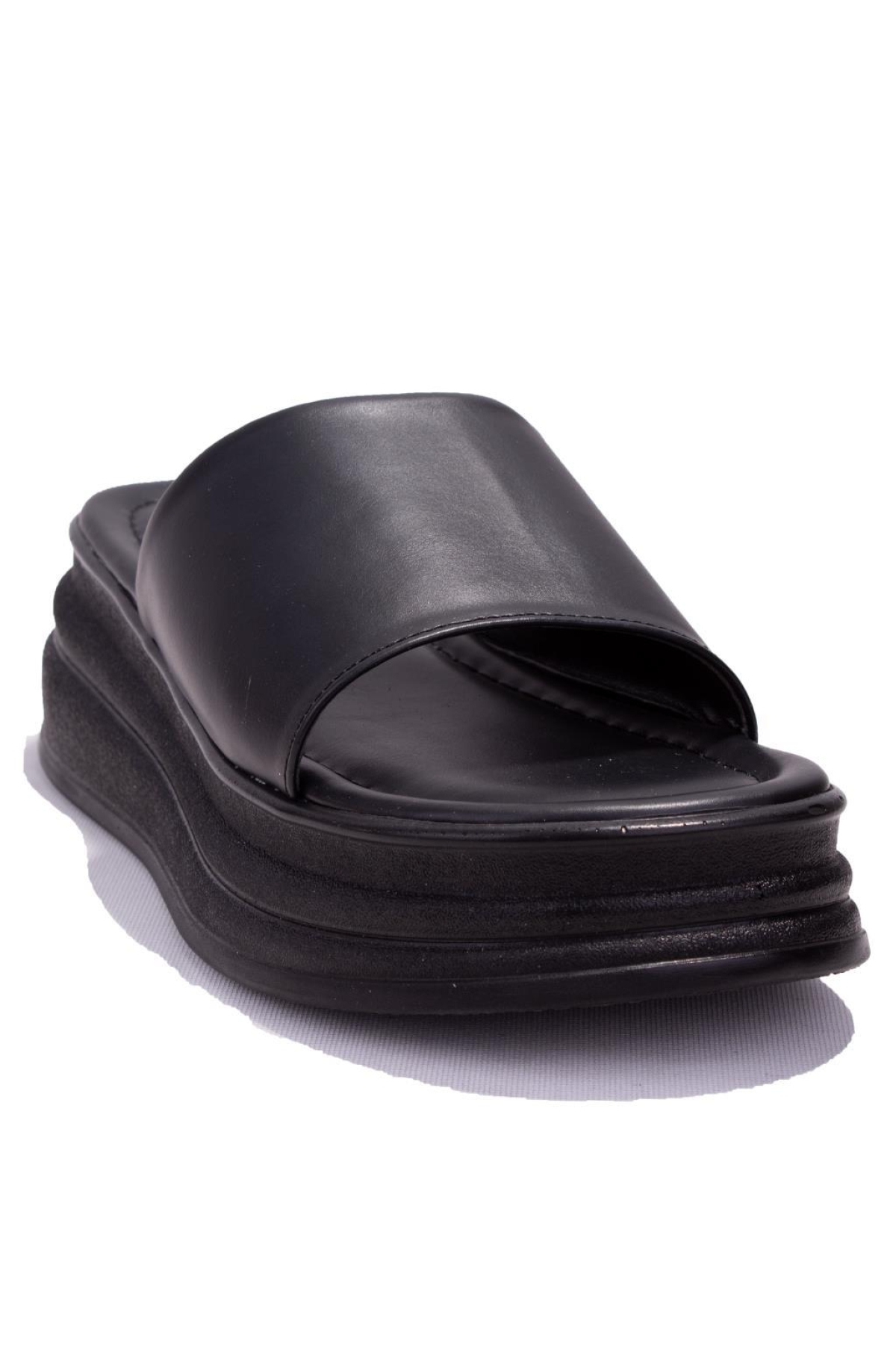 DZA07-1241302 Siyah Spor Topuklu Kadın Terlik - Görsel 3
