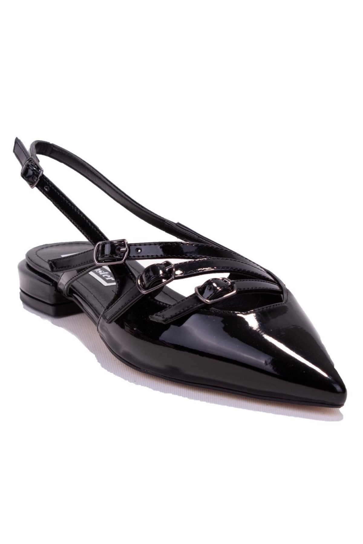 DZA07-725488 Siyah Rugan Klasik Topuklu Kadın Ayakkabı - Görsel 2