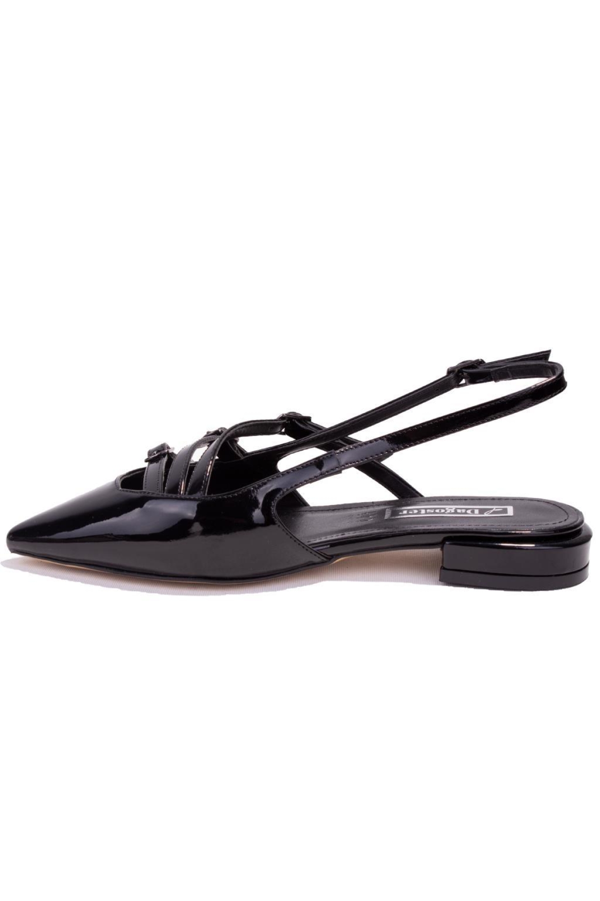 DZA07-725488 Siyah Rugan Klasik Topuklu Kadın Ayakkabı - Görsel 4