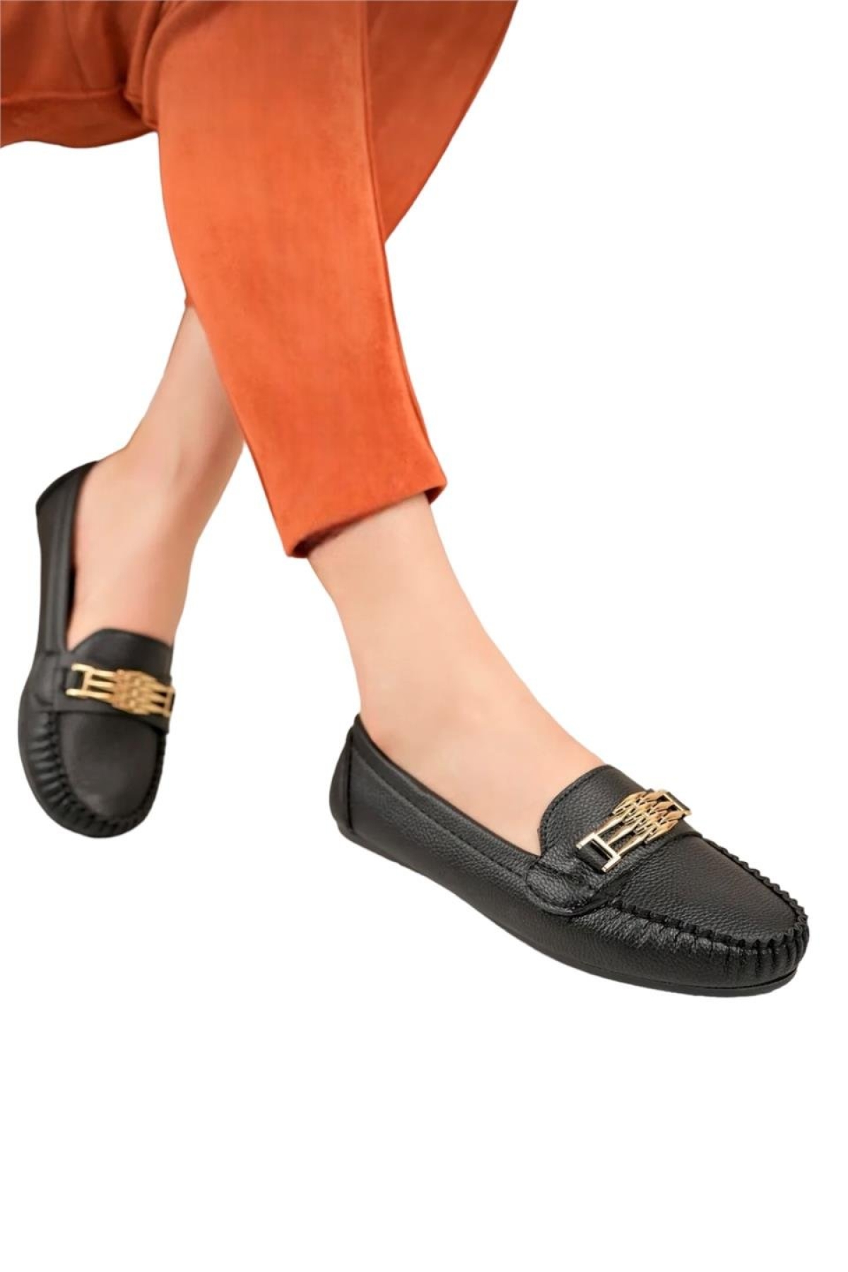 Kadın Hafif Taban Günlük Rahat Babet SİYAH - Görsel 4