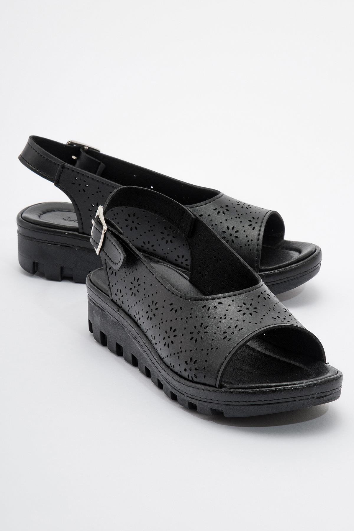 Kadın Dolgulu Terlik SİYAH CİLT - Görsel 2