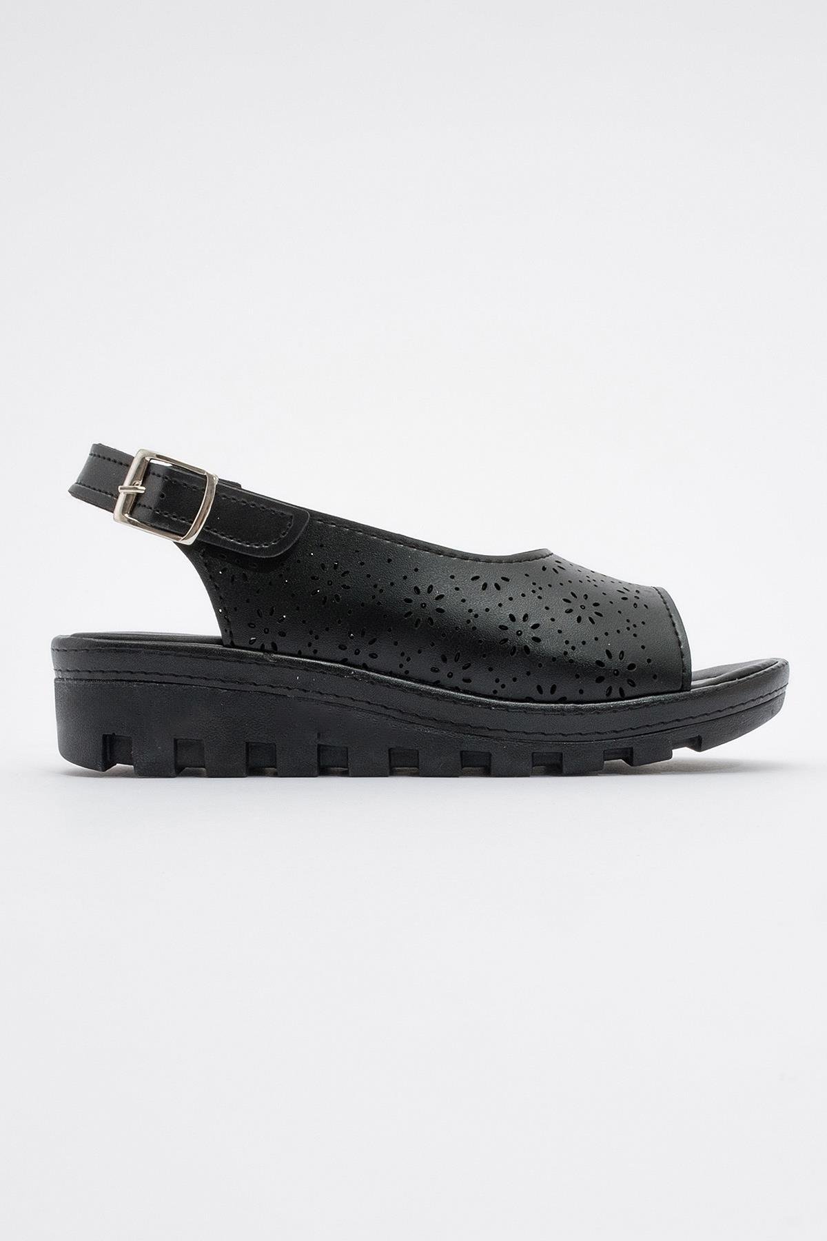 Kadın Dolgulu Terlik SİYAH CİLT - Görsel 3