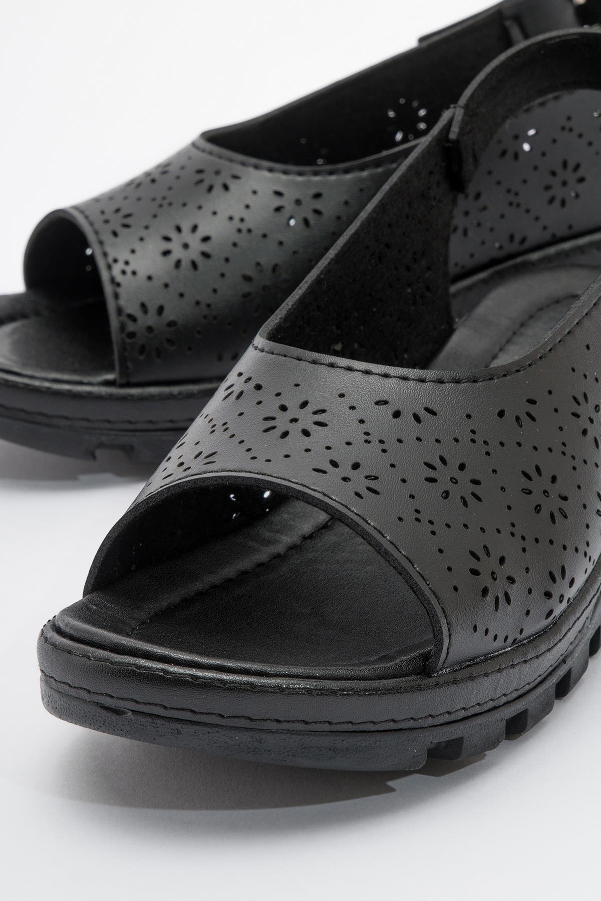 Kadın Dolgulu Terlik SİYAH CİLT - Görsel 4