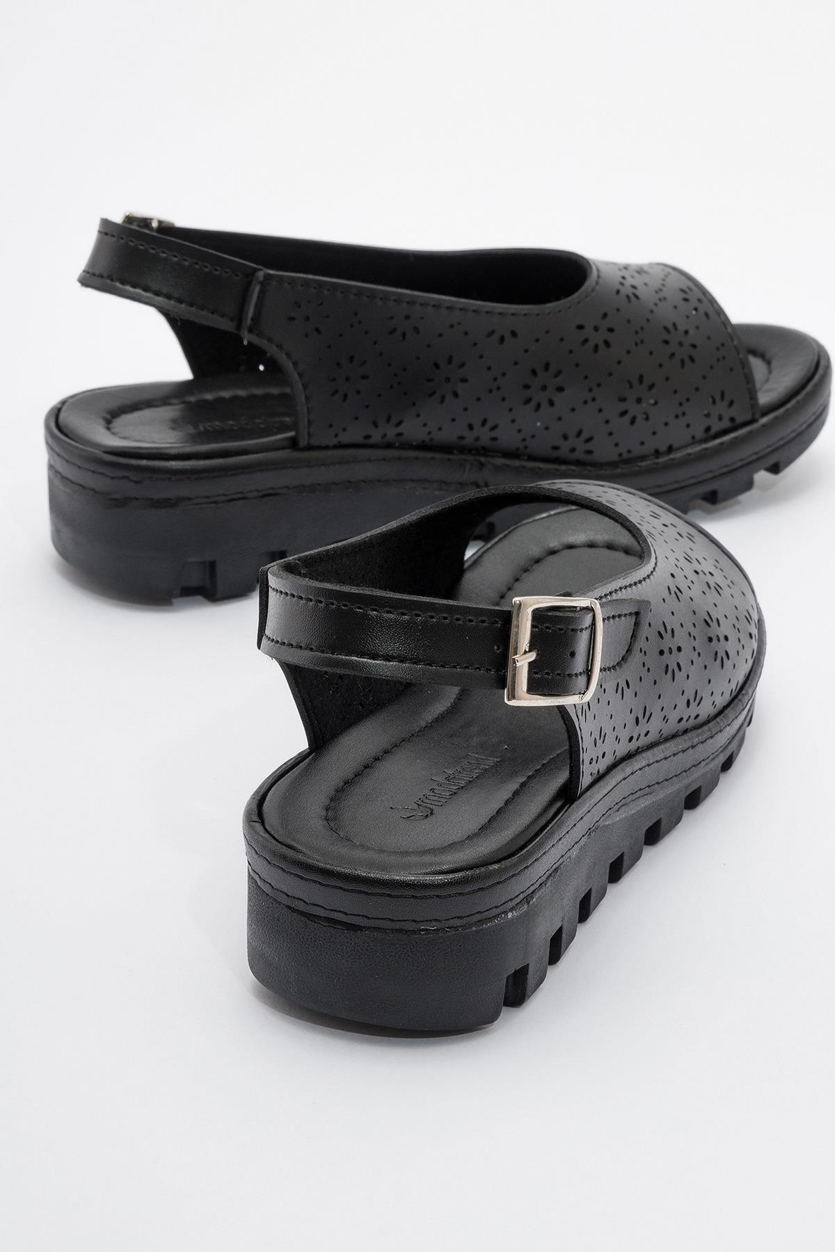 Kadın Dolgulu Terlik SİYAH CİLT - Görsel 5