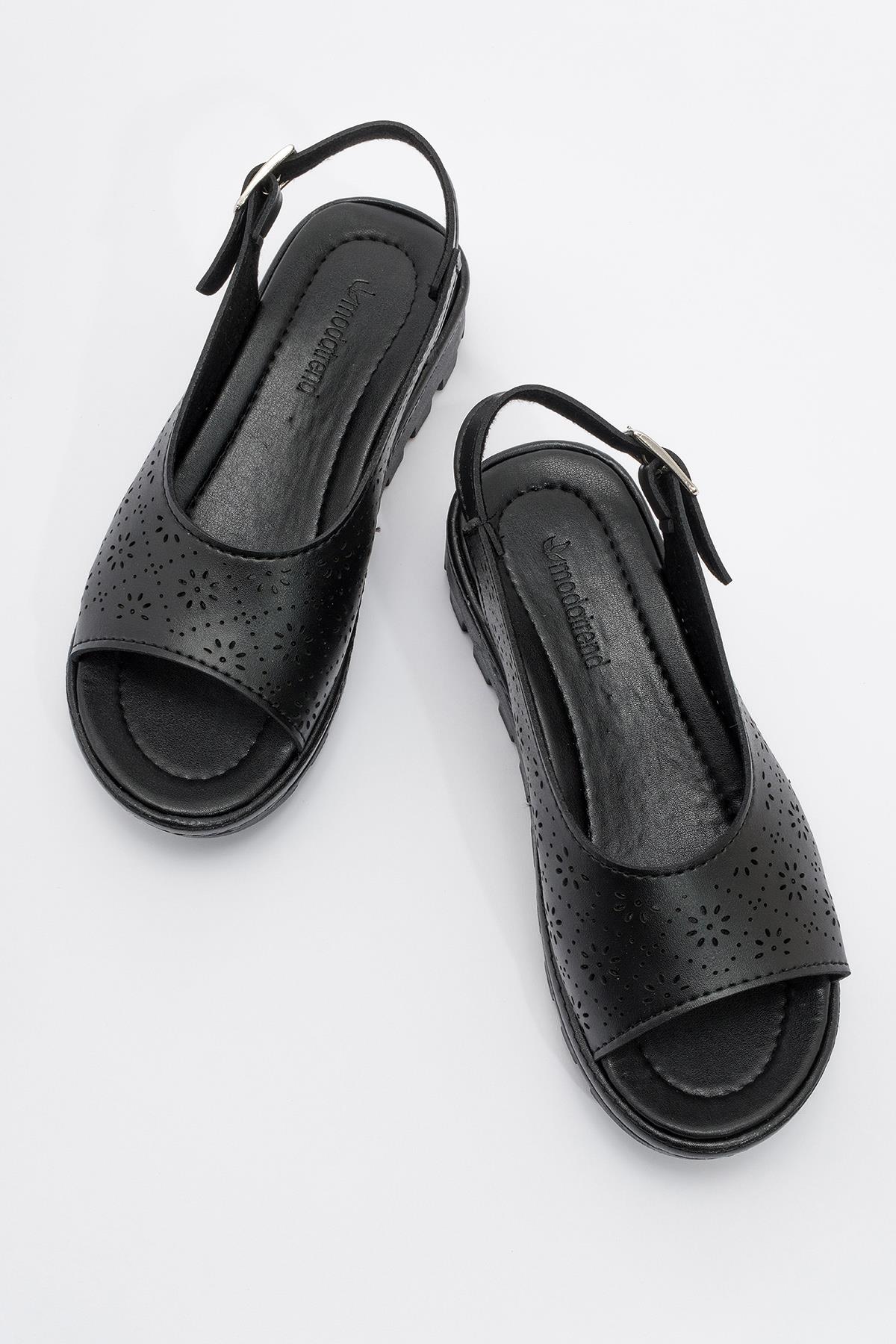 Kadın Dolgulu Terlik SİYAH CİLT - Görsel 6