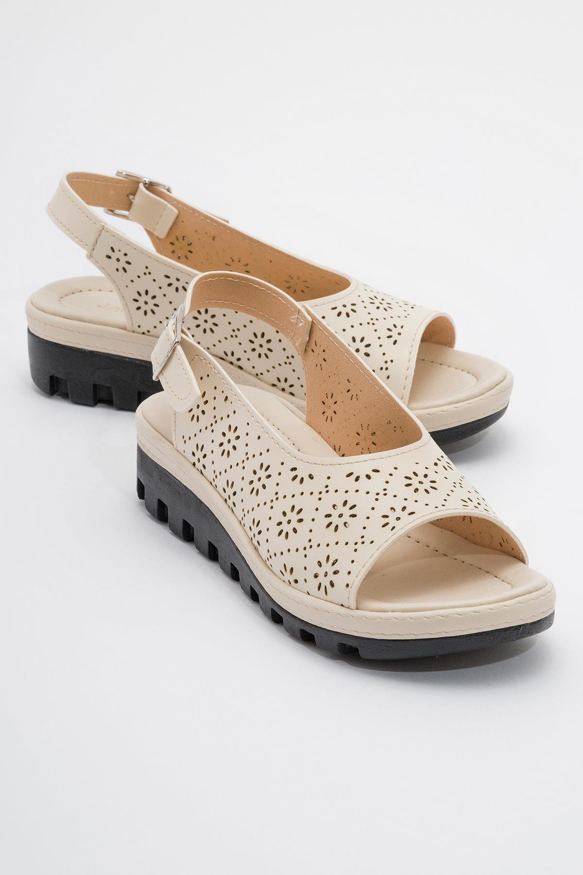 Kadın Dolgulu Terlik BEJ CİLT - Görsel 2