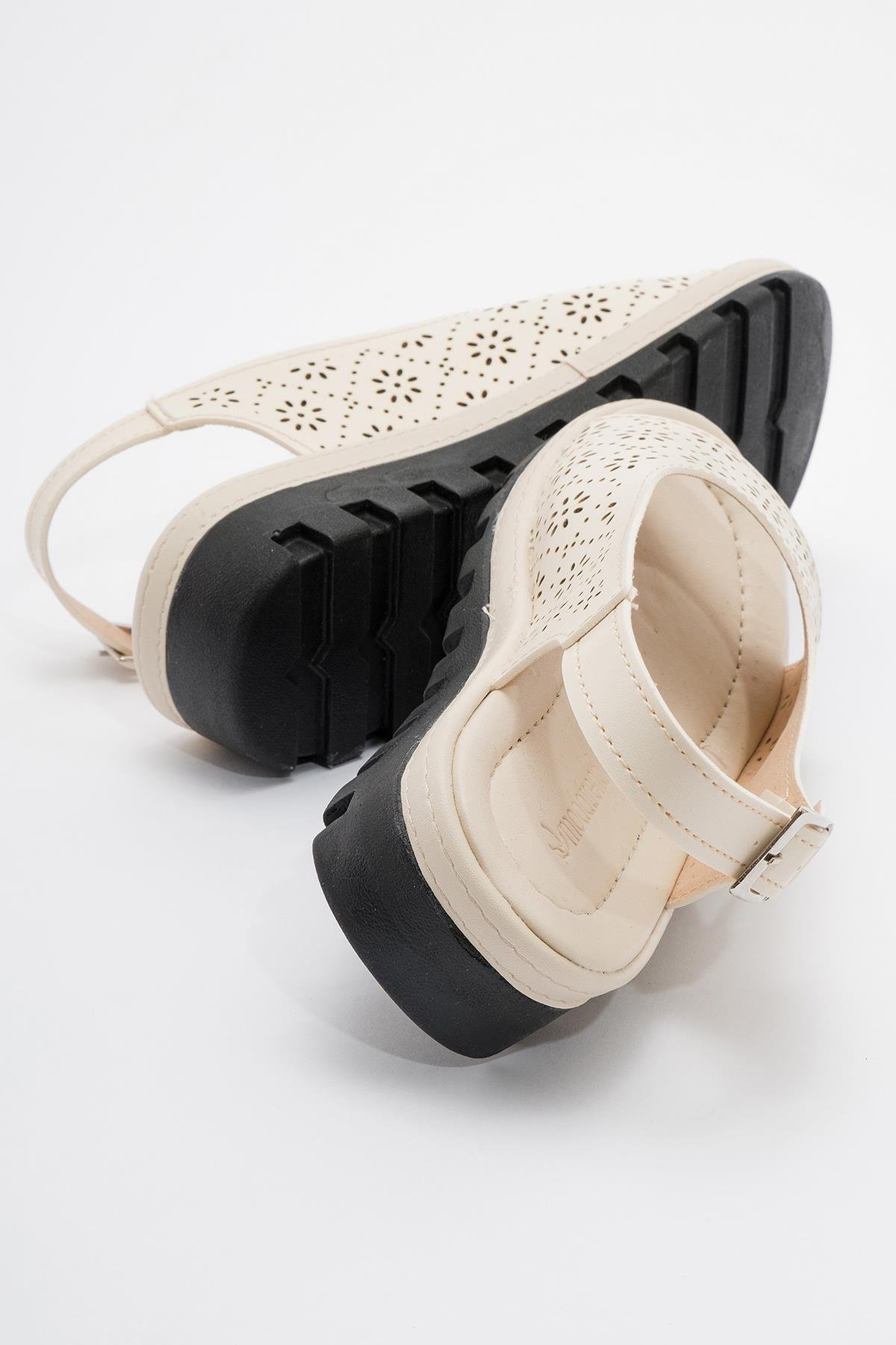 Kadın Dolgulu Terlik BEJ CİLT - Görsel 5