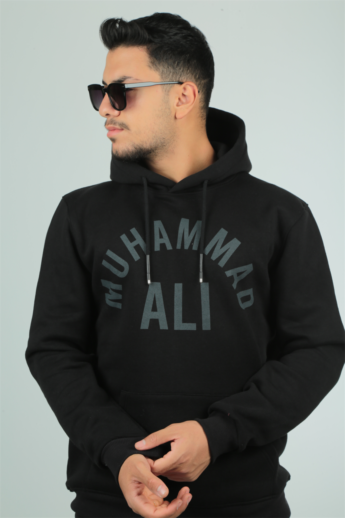 Muhammadali Baskılı Sweatshirt Regular Fit-Siyah