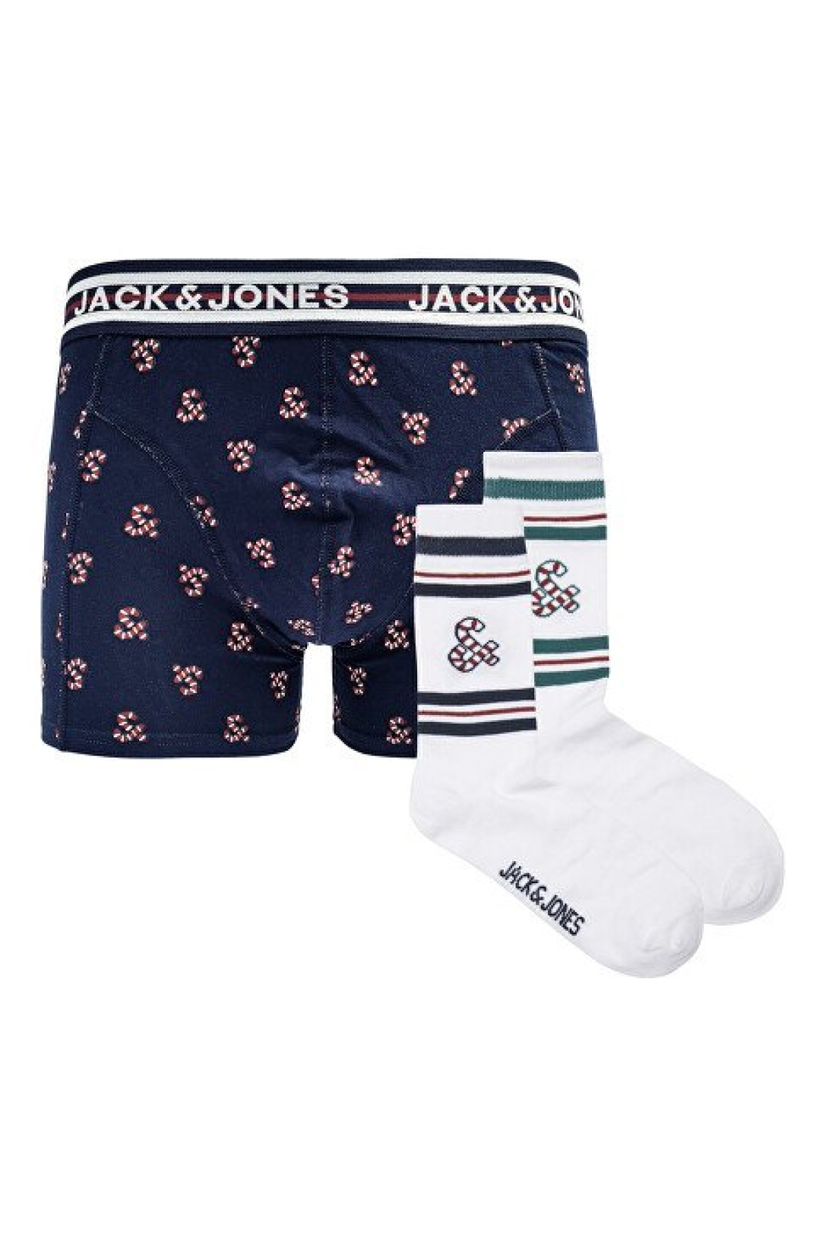 Jack&Jones Lacivert-Beyaz Erkek Boxer Çorap Seti 12246123