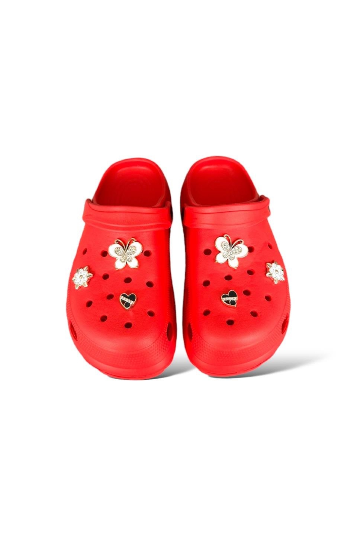 Yüksek Taban Aksesuarlı Kadın Sandalet KIRMIZI - Görsel 7