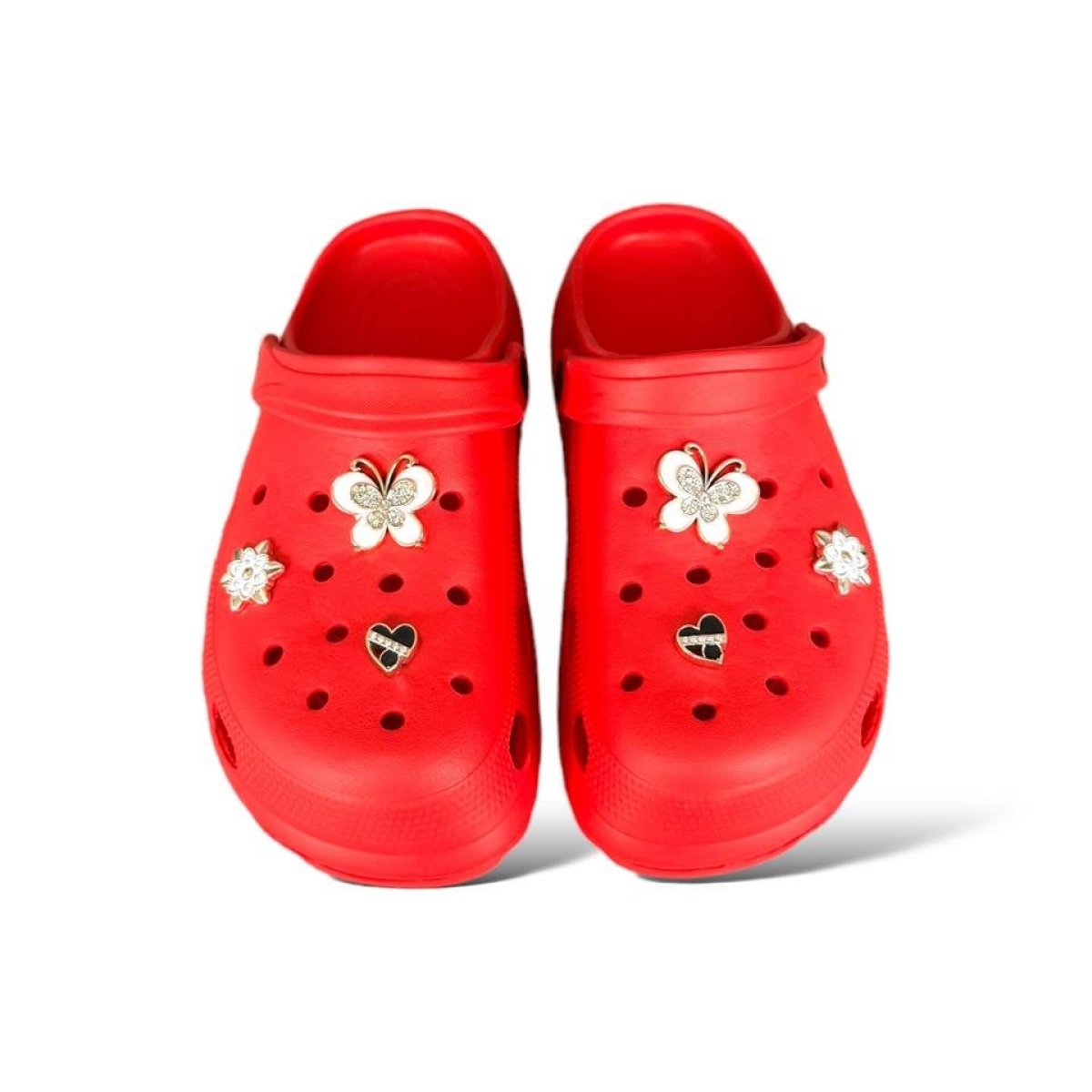 Yüksek Taban Aksesuarlı Kadın Sandalet KIRMIZI - Görsel 8