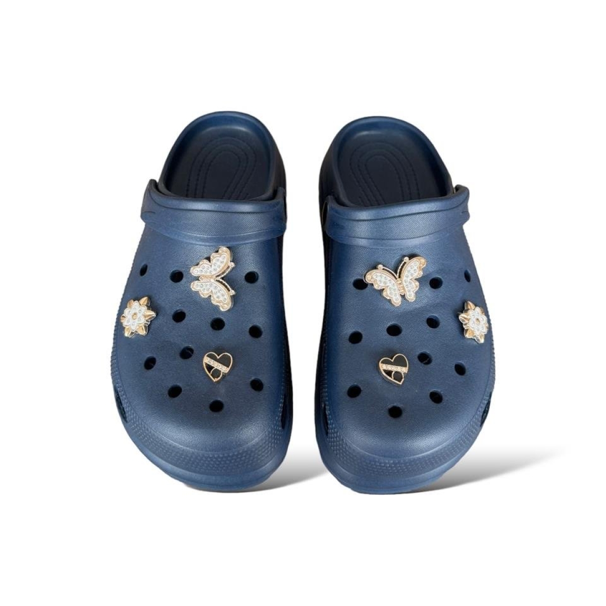 Yüksek Taban Aksesuarlı Kadın Sandalet LACİVERT - Görsel 8