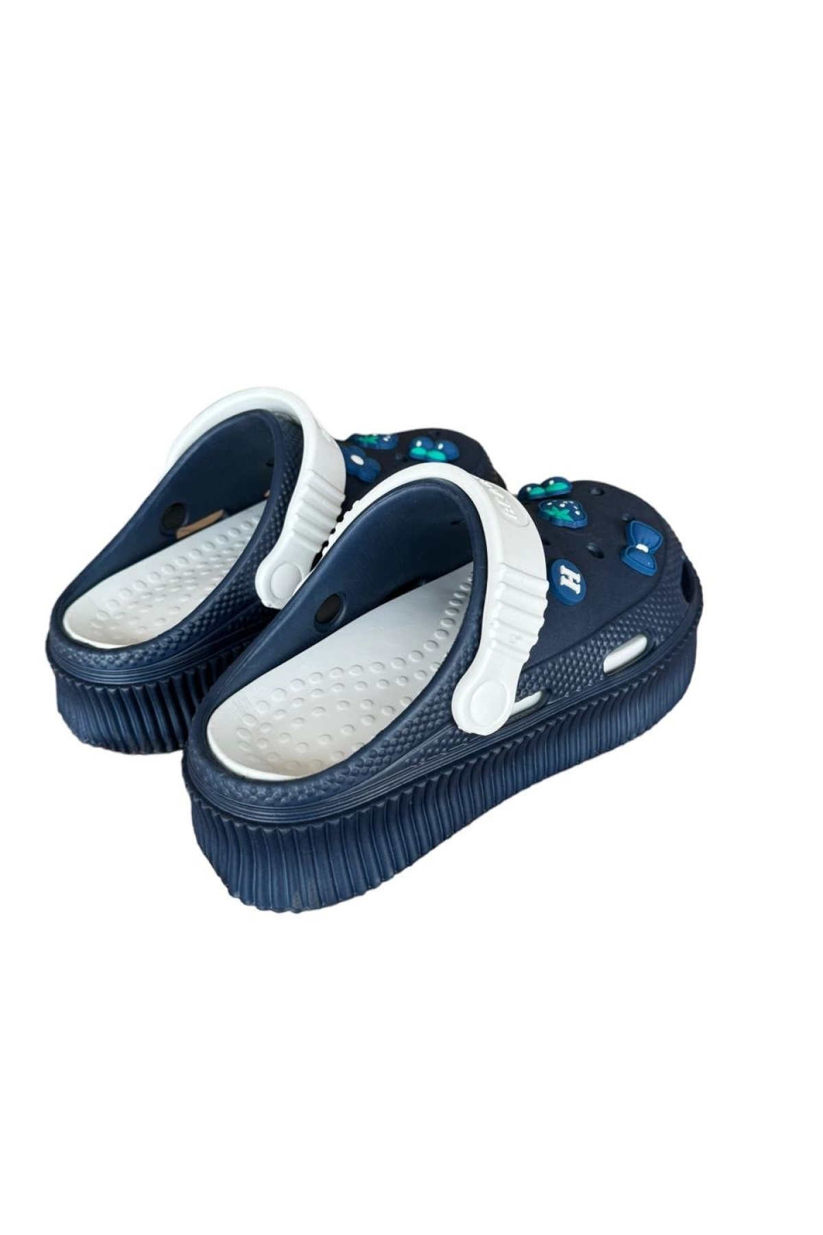 Yüksek Comfort Taban Kadın Sandalet LACİVERT - BEYAZ - Görsel 7