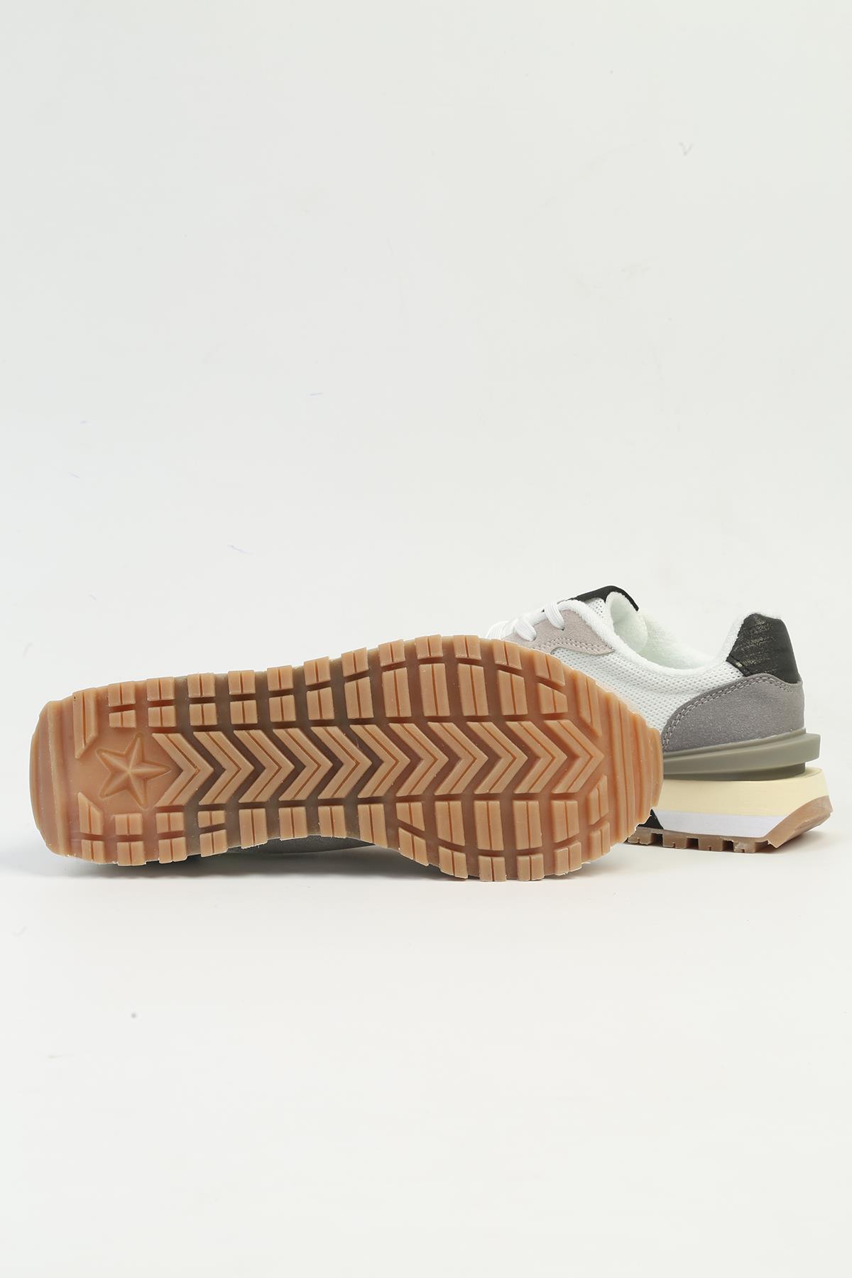 ® | Kadın Beyaz Gri Spor Ayakkabı BNI-10009 - Görsel 5