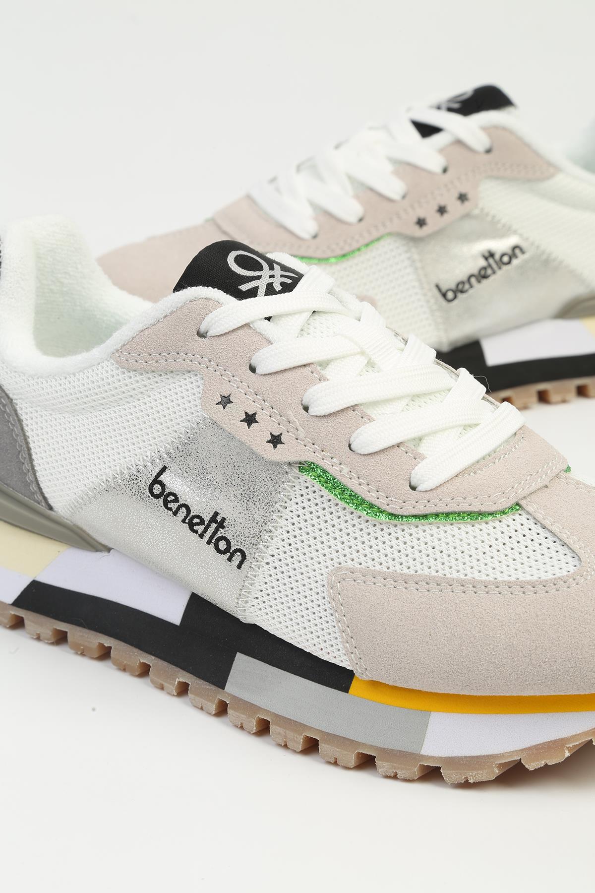 ® | Kadın Beyaz Gri Spor Ayakkabı BNI-10009 - Görsel 6