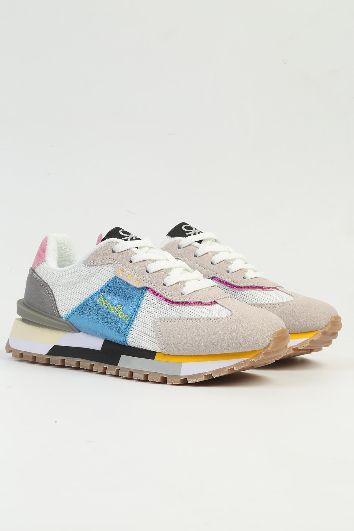 ®| İTHAL Kadın Beyaz Mavi Spor Ayakkabı BNI-10009 - Görsel 3