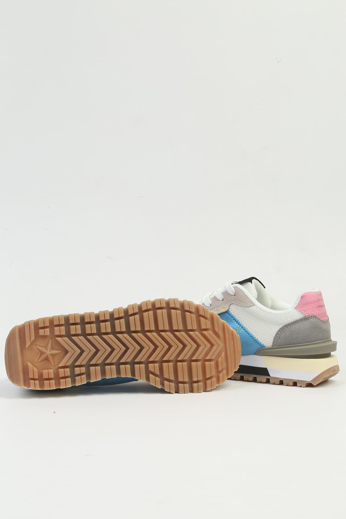 ®| İTHAL Kadın Beyaz Mavi Spor Ayakkabı BNI-10009 - Görsel 5