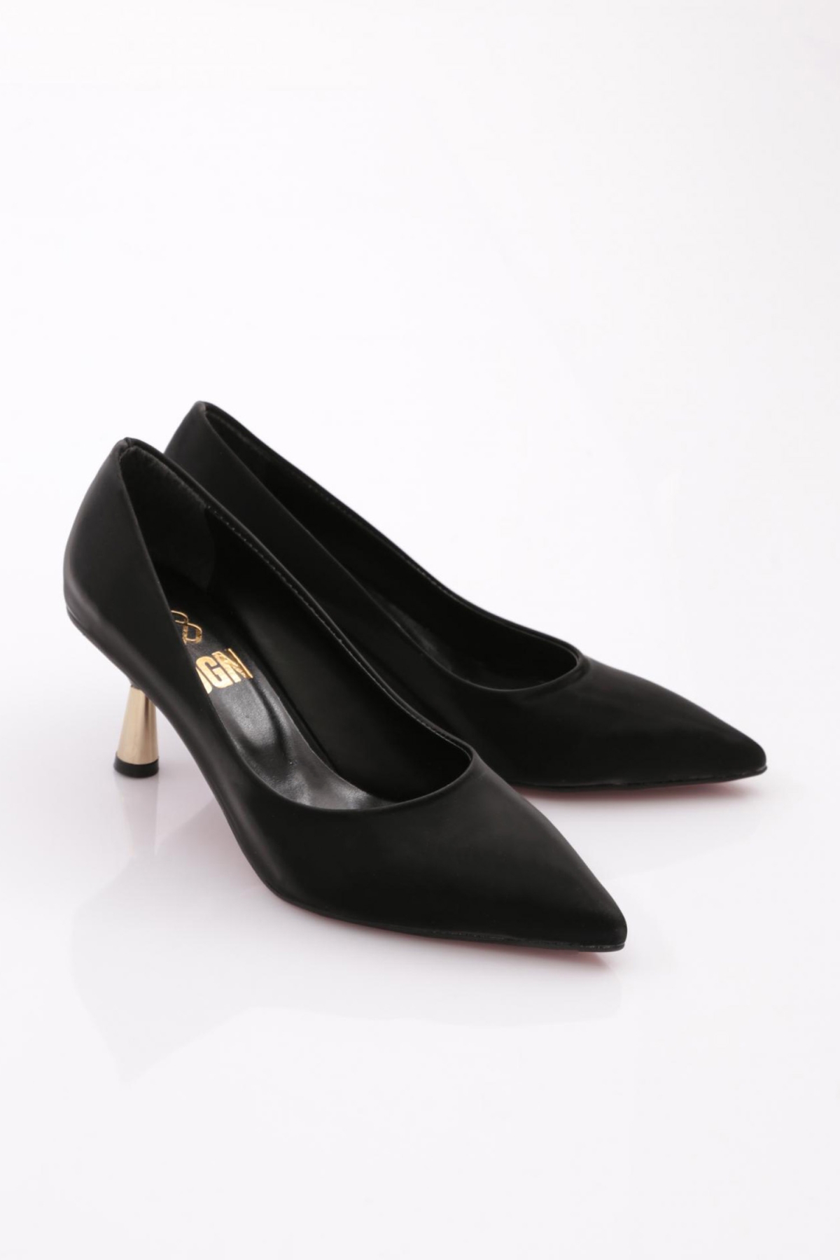 DGN 340-1 Kadin Sivri Burun Parmak Dekolteli Topuklu Ayakkabi - Görsel 3