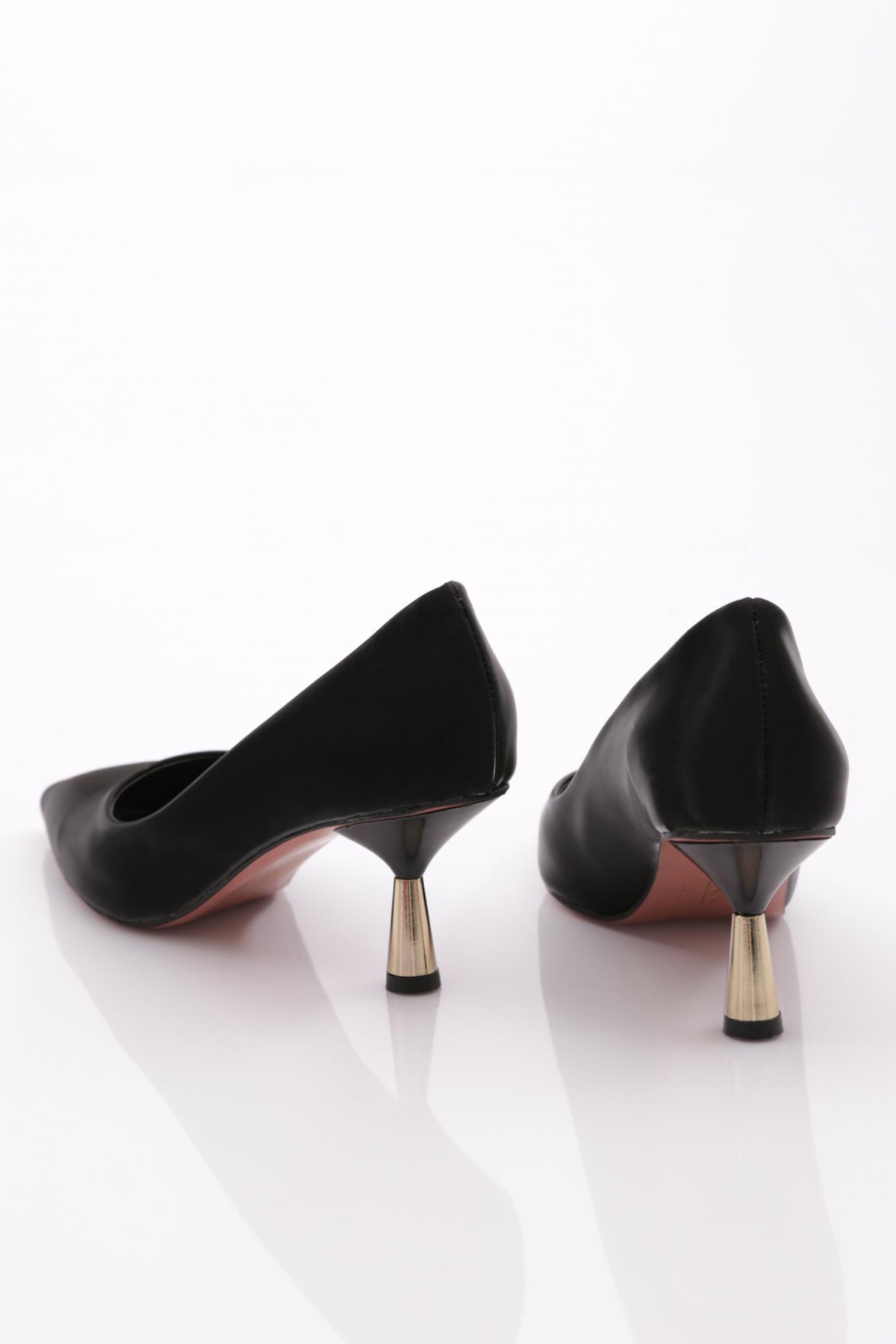 DGN 340-1 Kadin Sivri Burun Parmak Dekolteli Topuklu Ayakkabi - Görsel 4