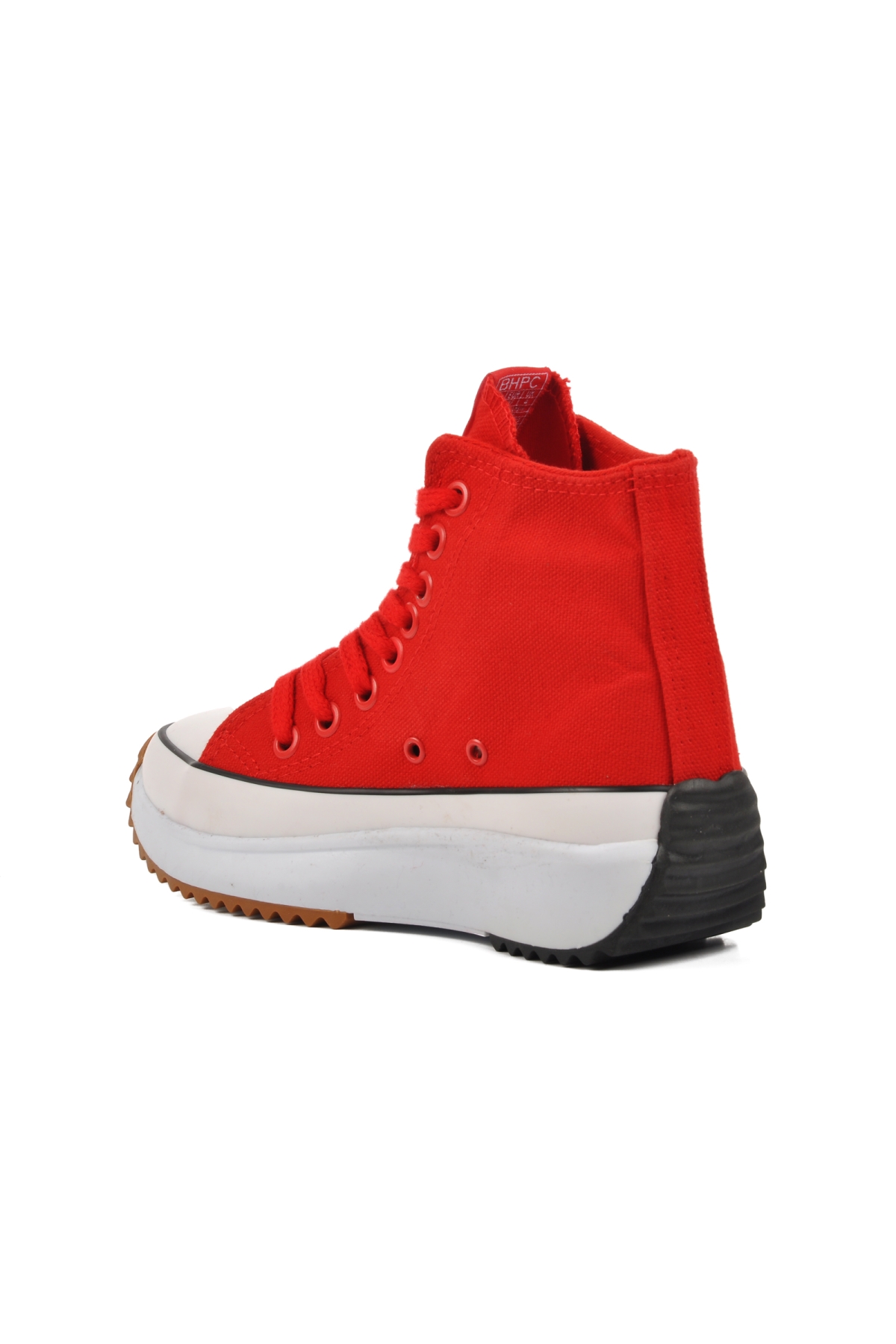 PO-30100 Kırmızı Unisex Hi Sneaker - Görsel 5