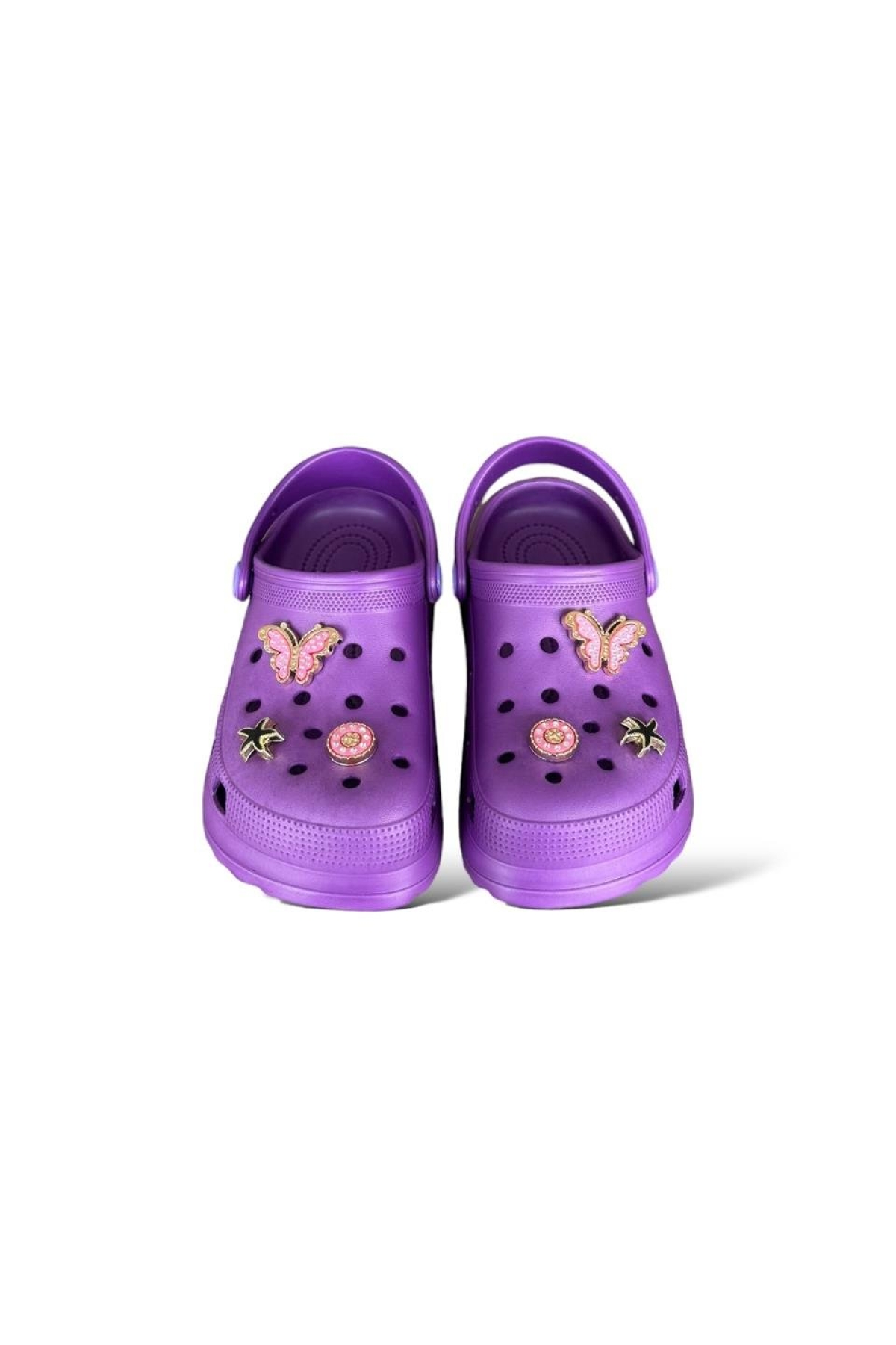 Kız Çocuk Yüksek Taban Taşlı Sandalet MOR - Görsel 6