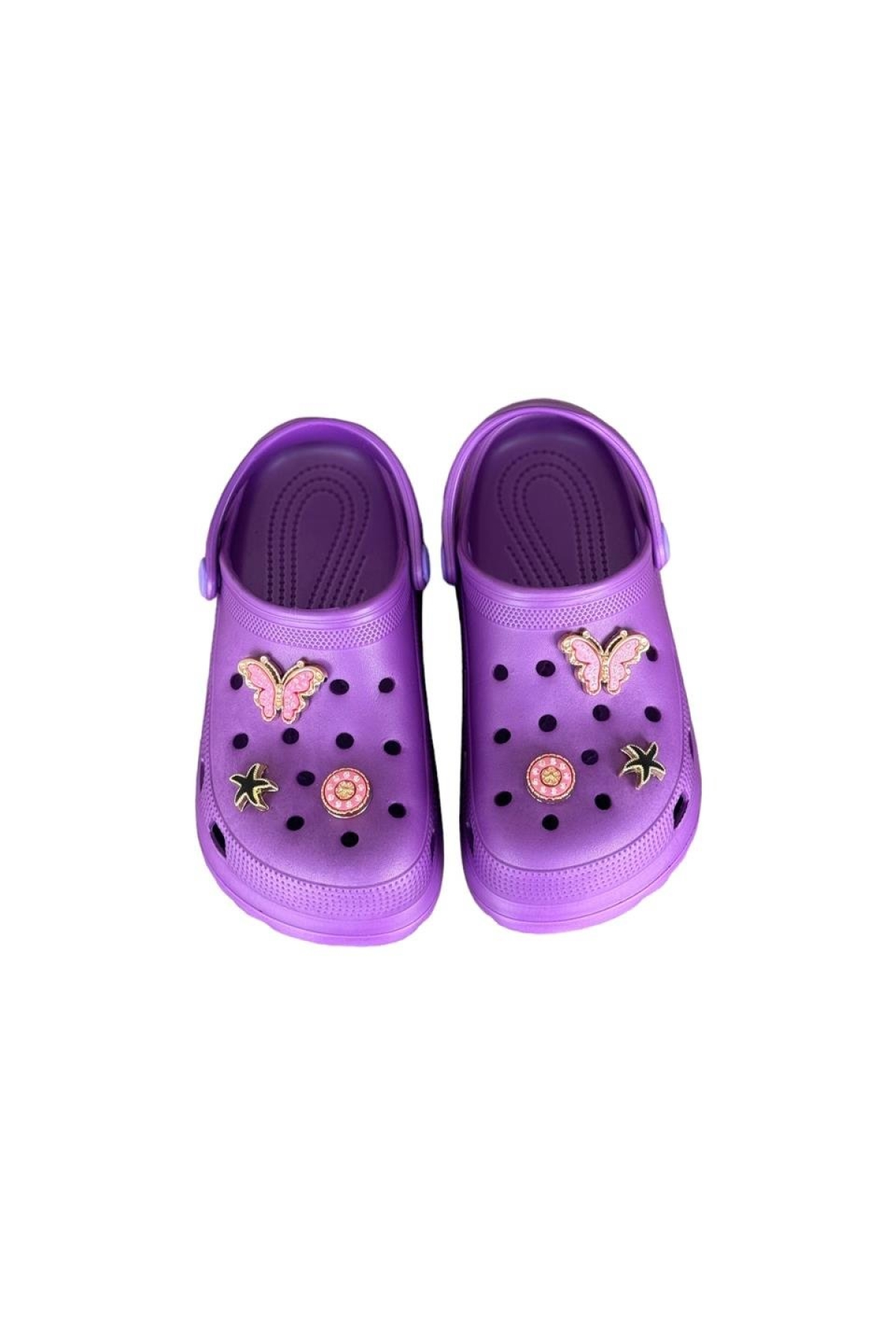 Kız Çocuk Yüksek Taban Taşlı Sandalet MOR - Görsel 7