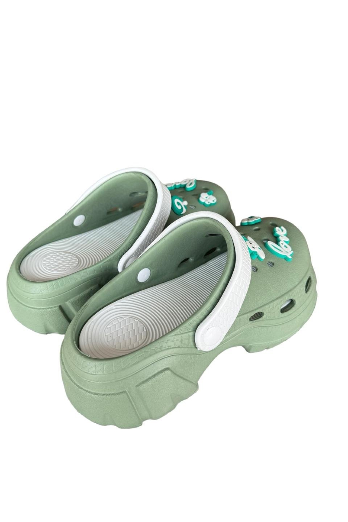Yüksek Taban Kadın Sandalet SU YEŞİLİ - Görsel 6