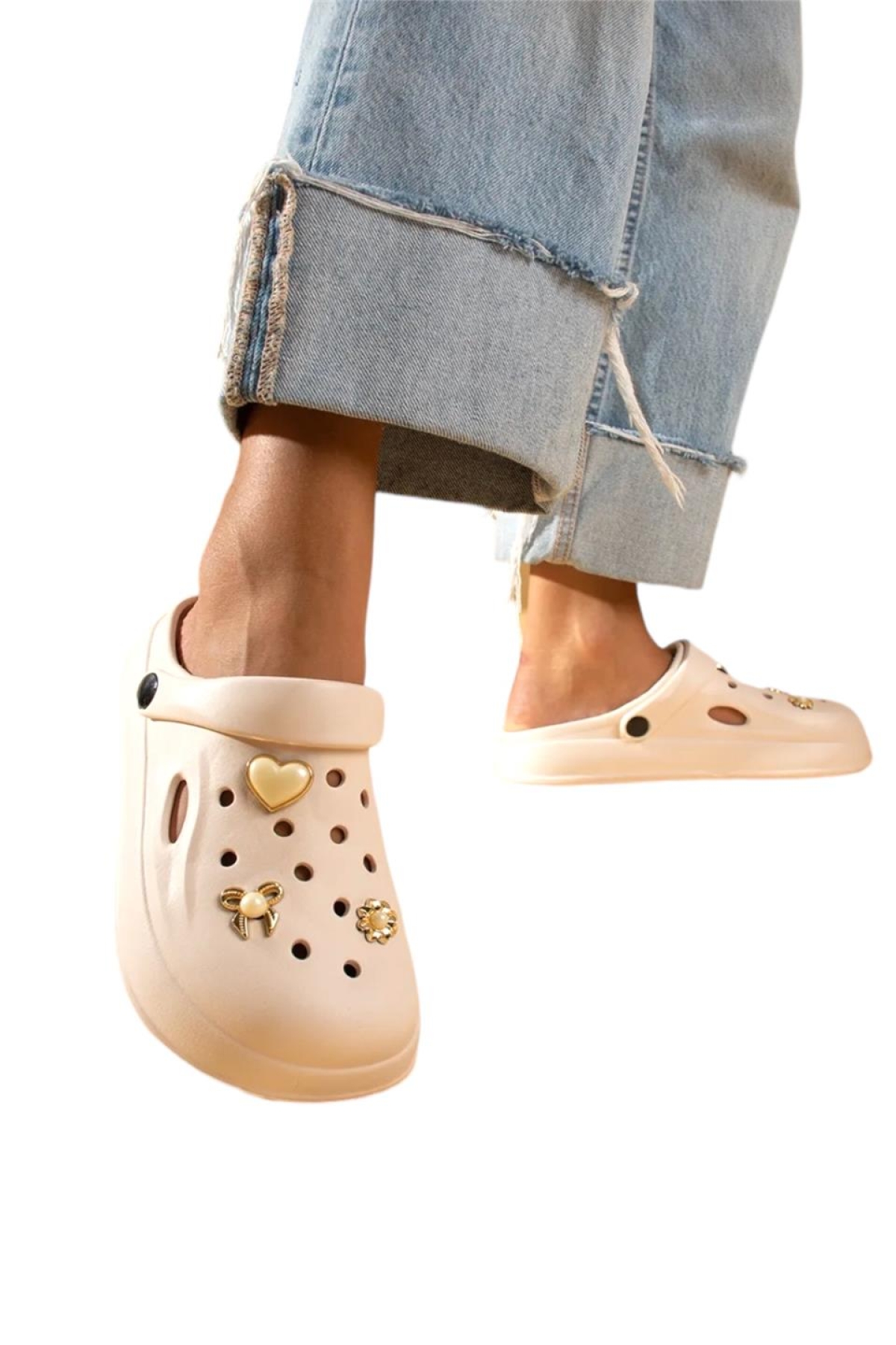 Rahat Taban Kadın Sandalet KREM - Görsel 2