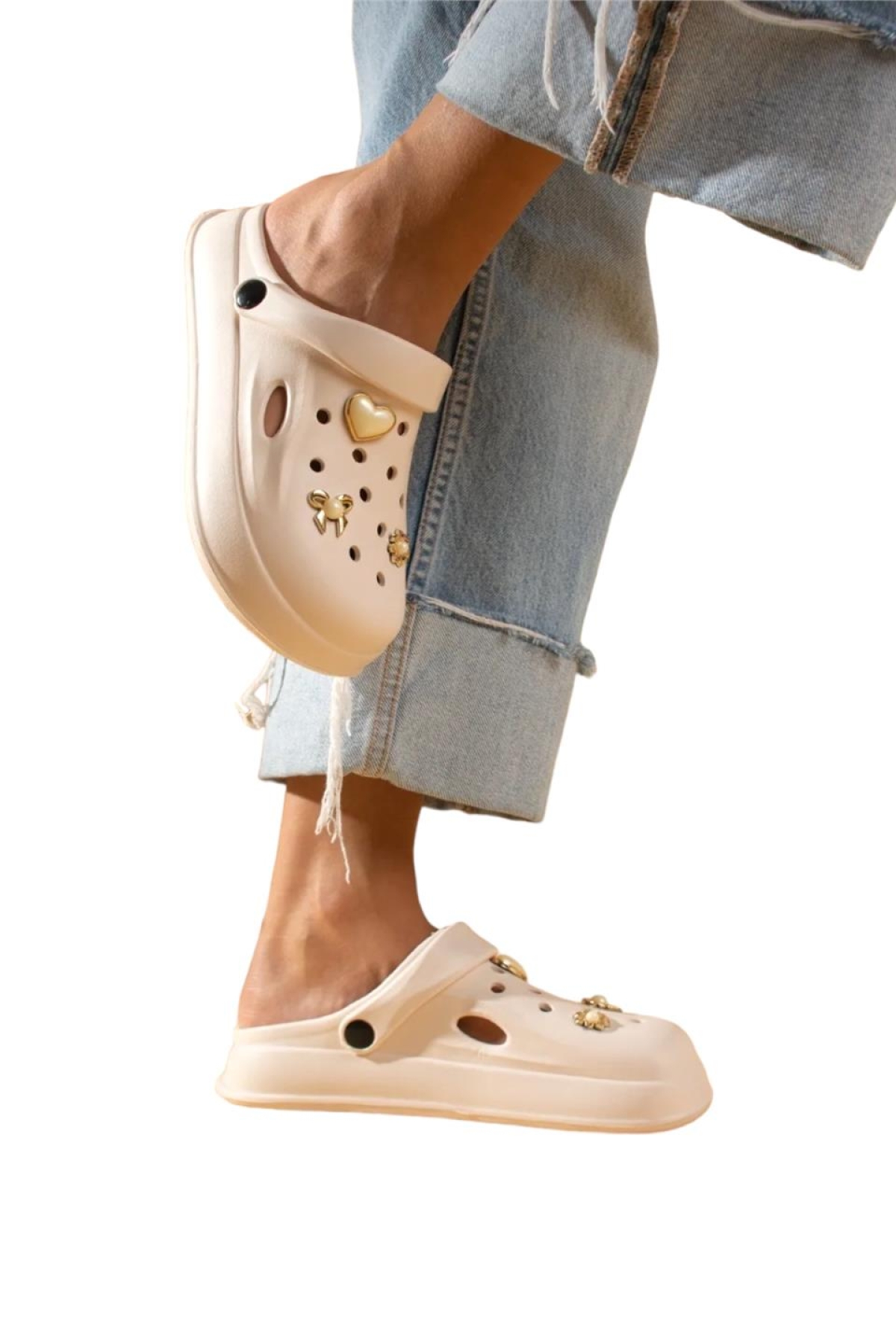 Rahat Taban Kadın Sandalet KREM - Görsel 3