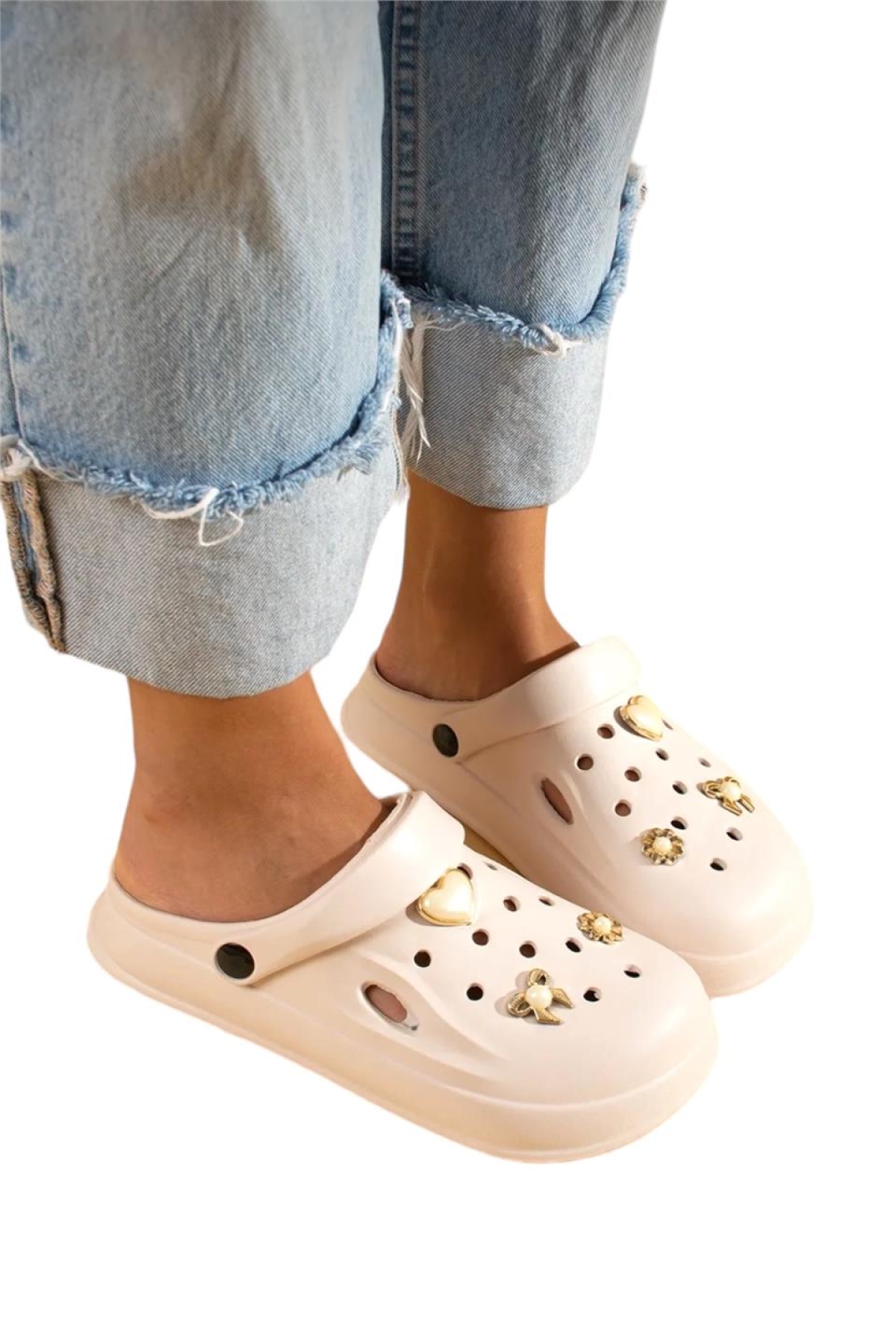 Rahat Taban Kadın Sandalet KREM - Görsel 4