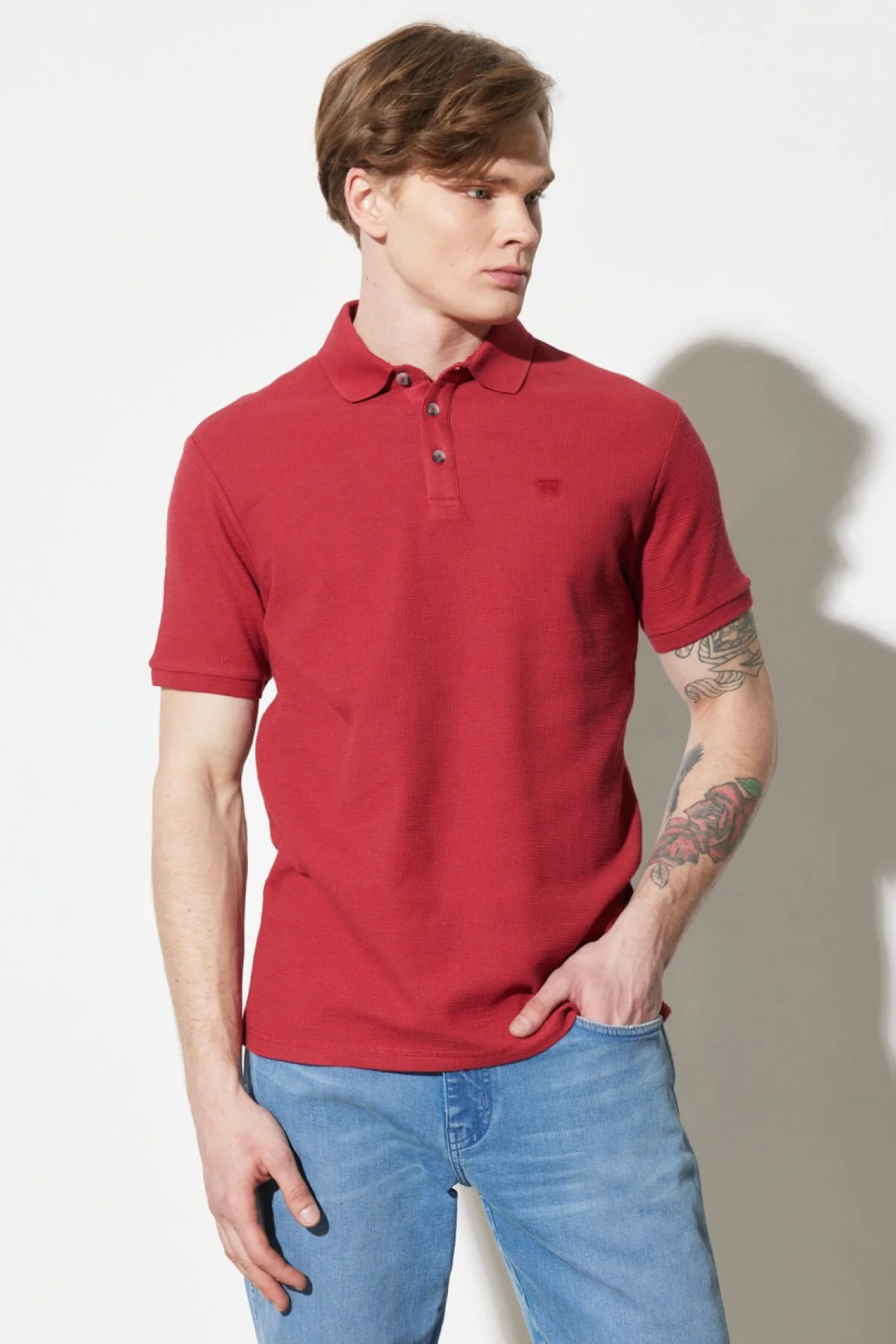 Polo Yaka Regular Fit Kırmızı Erkek T-Shirt W231325600 Fiyatları | Flo