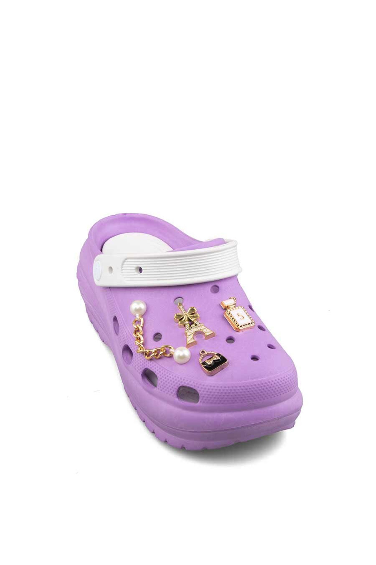 Twingo 602 Lila Kadın Taşlı Terlik - Görsel 3