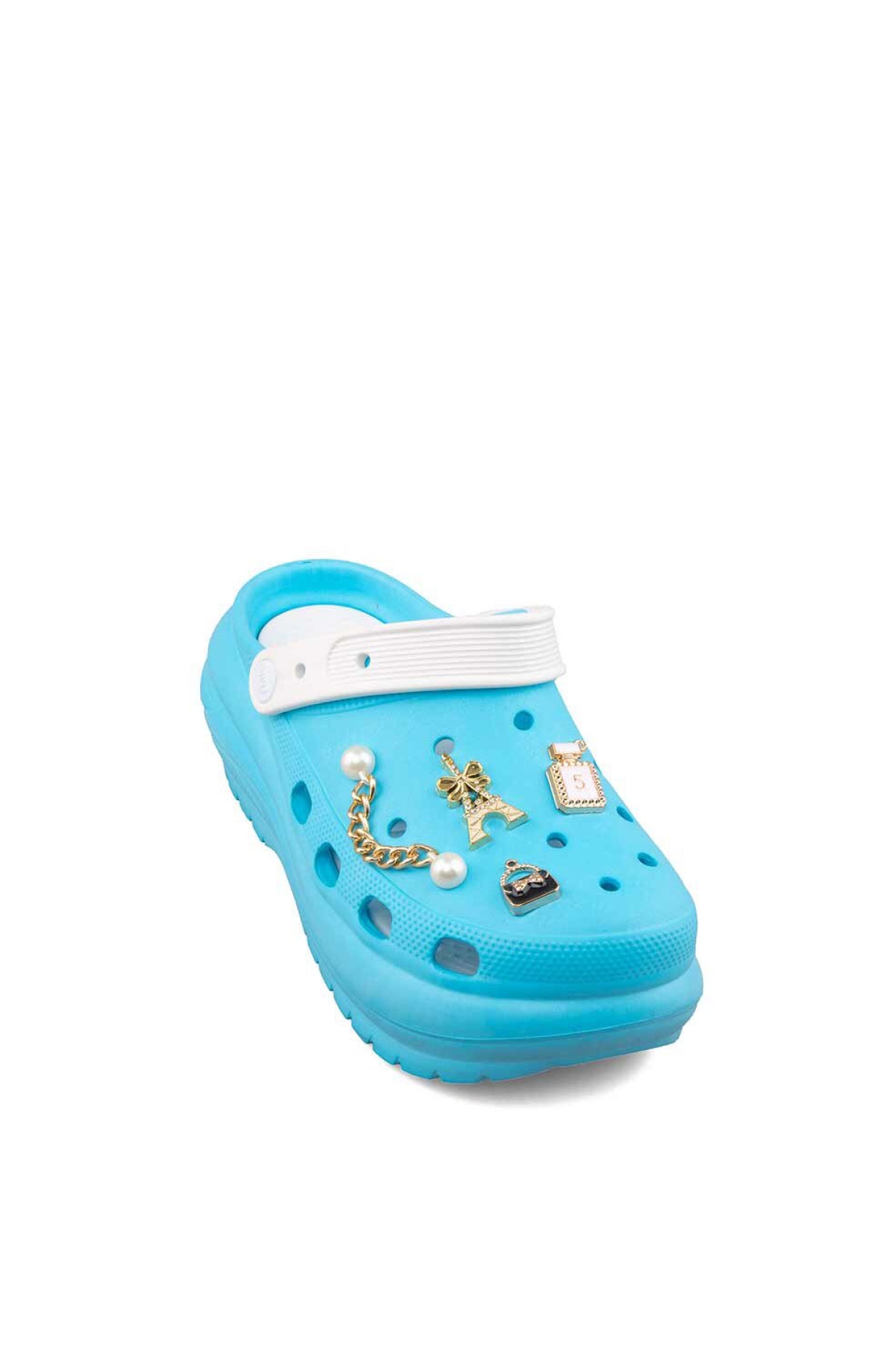 Twingo 602 Mavi Kadın Taşlı Terlik - Görsel 3