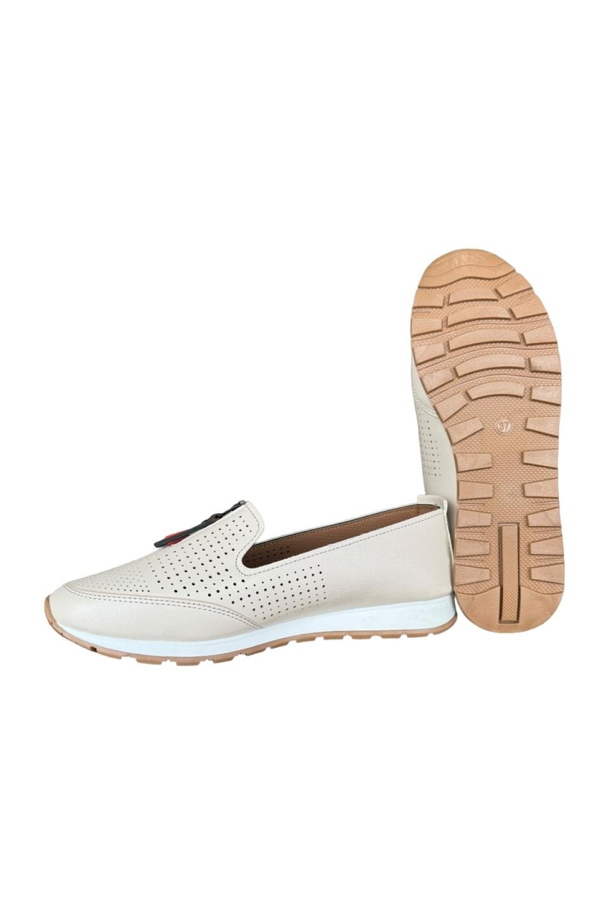 Ortopedik Nefes Alır Günlük Babet Ayakkabı BEJ - Görsel 4