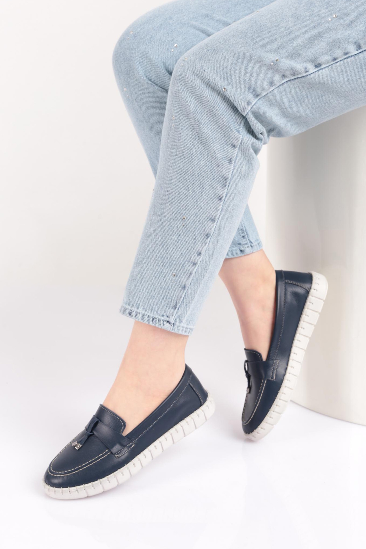 P39 Kadin İp Desenli Comfort Ayakkabi - Görsel 6