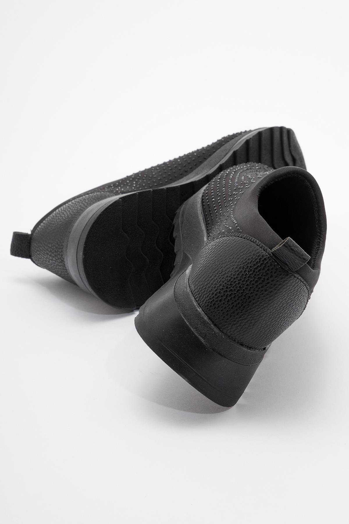 Taşlı Kadın Spor Ayakkabı SİYAH - Görsel 5