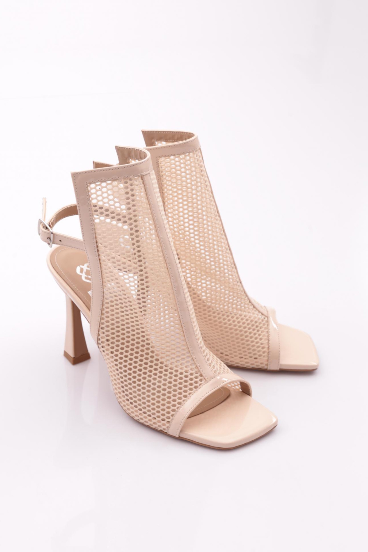 6902 Kadin Arkadan Bağlamali Topuklu Abiye Ayakkabi - Görsel 3