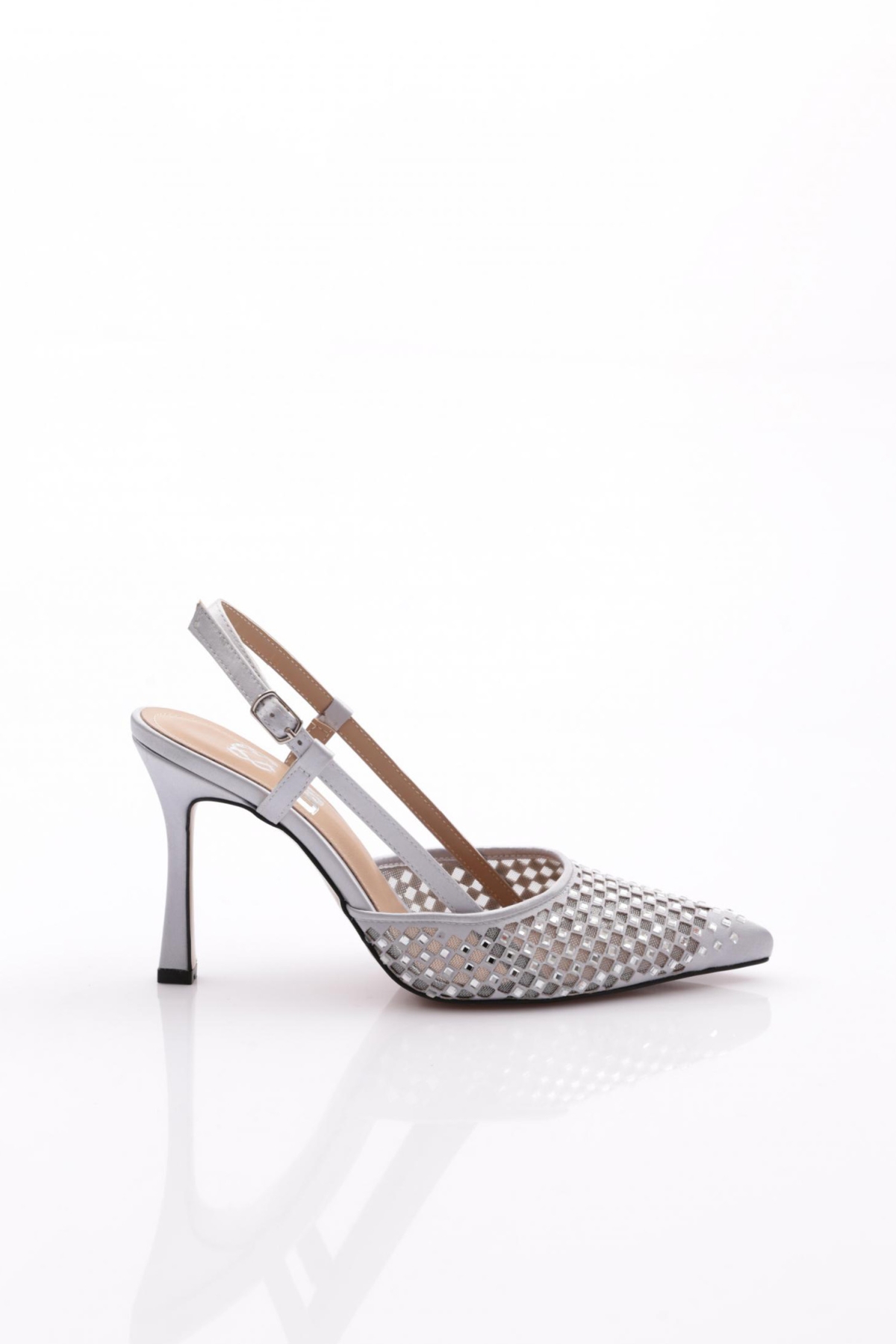 6704 Kadin Arkadan Bağli Topuklu Abiye Ayakkabi - Görsel 2