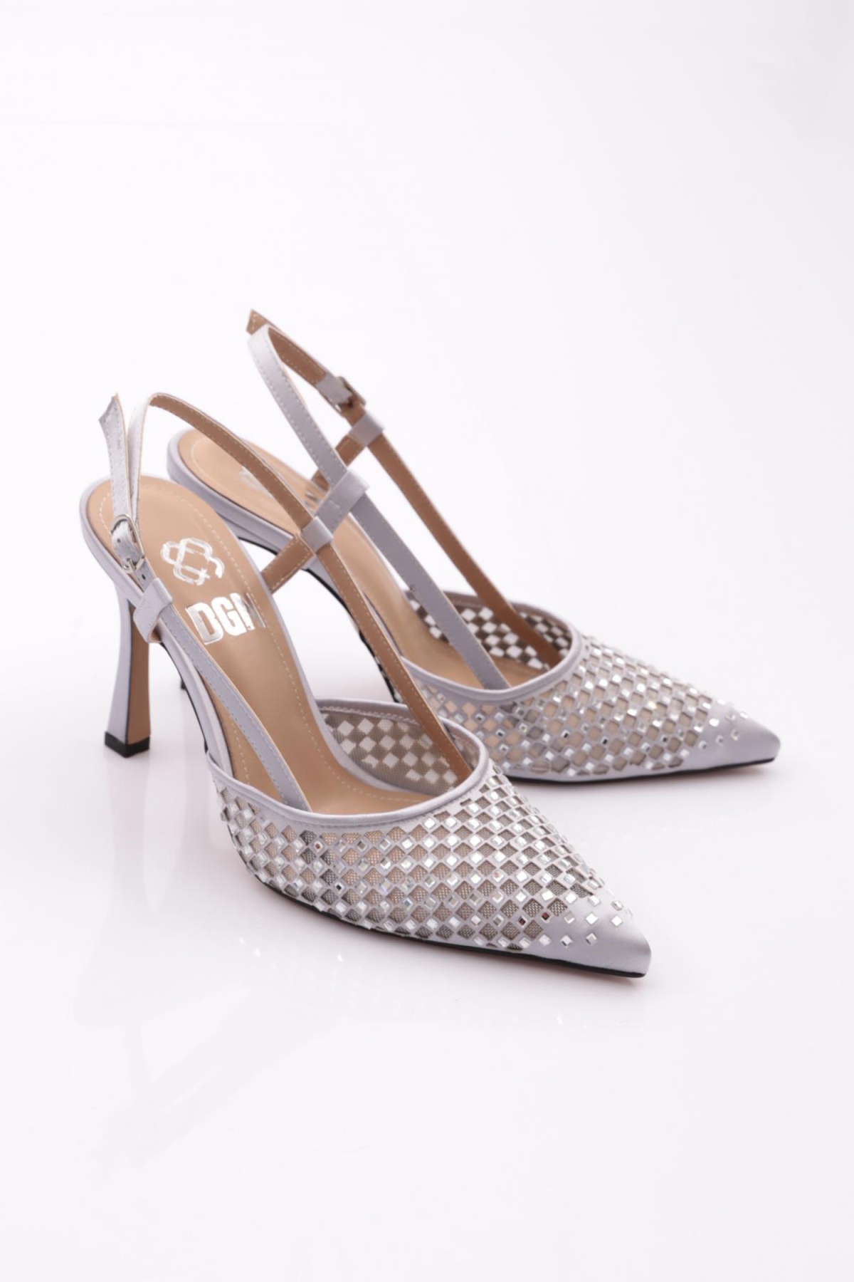 6704 Kadin Arkadan Bağli Topuklu Abiye Ayakkabi - Görsel 3