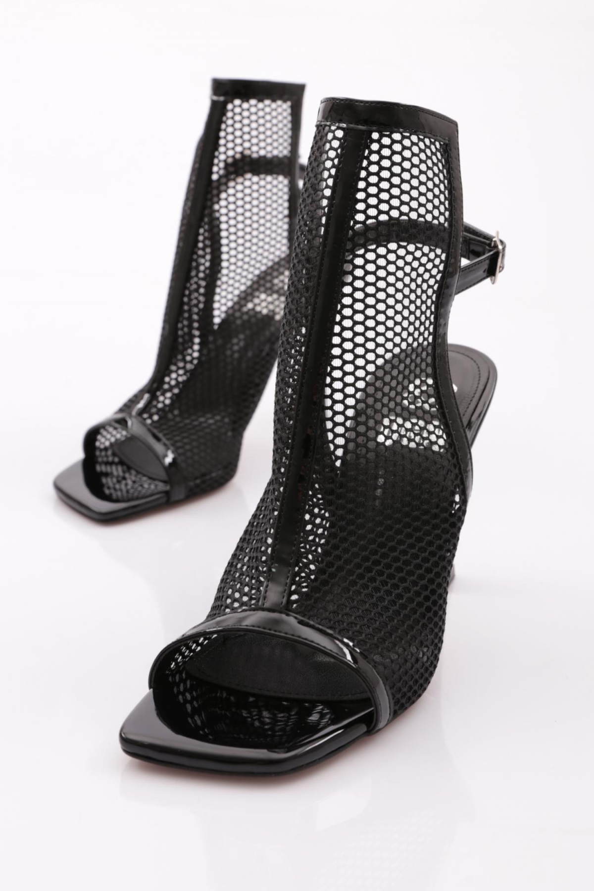 6902 Kadin Arkadan Bağlamali Topuklu Abiye Ayakkabi - Görsel 5