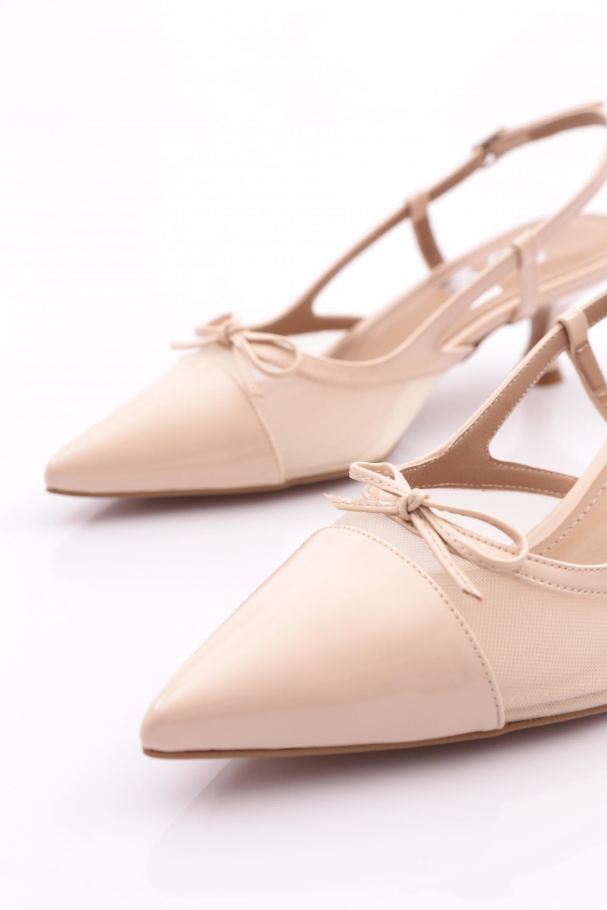 6856 Kadin İp Kurdela Desenli Topuklu Ayakkabi - Görsel 5