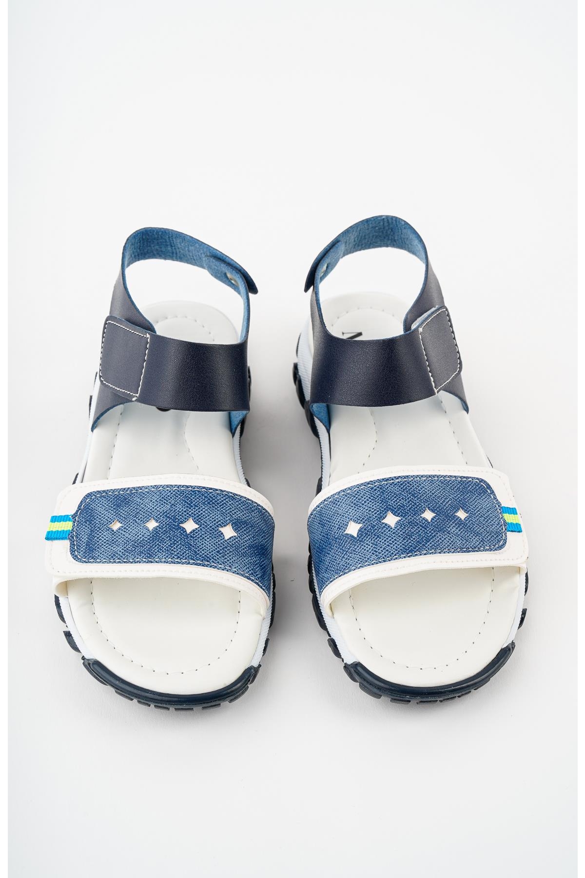 MİCKEY Garantili Günlük Ortopedik Hafif Taban Tek Bant Cırtlı Unisex Çocuk Sandalet - Görsel 6